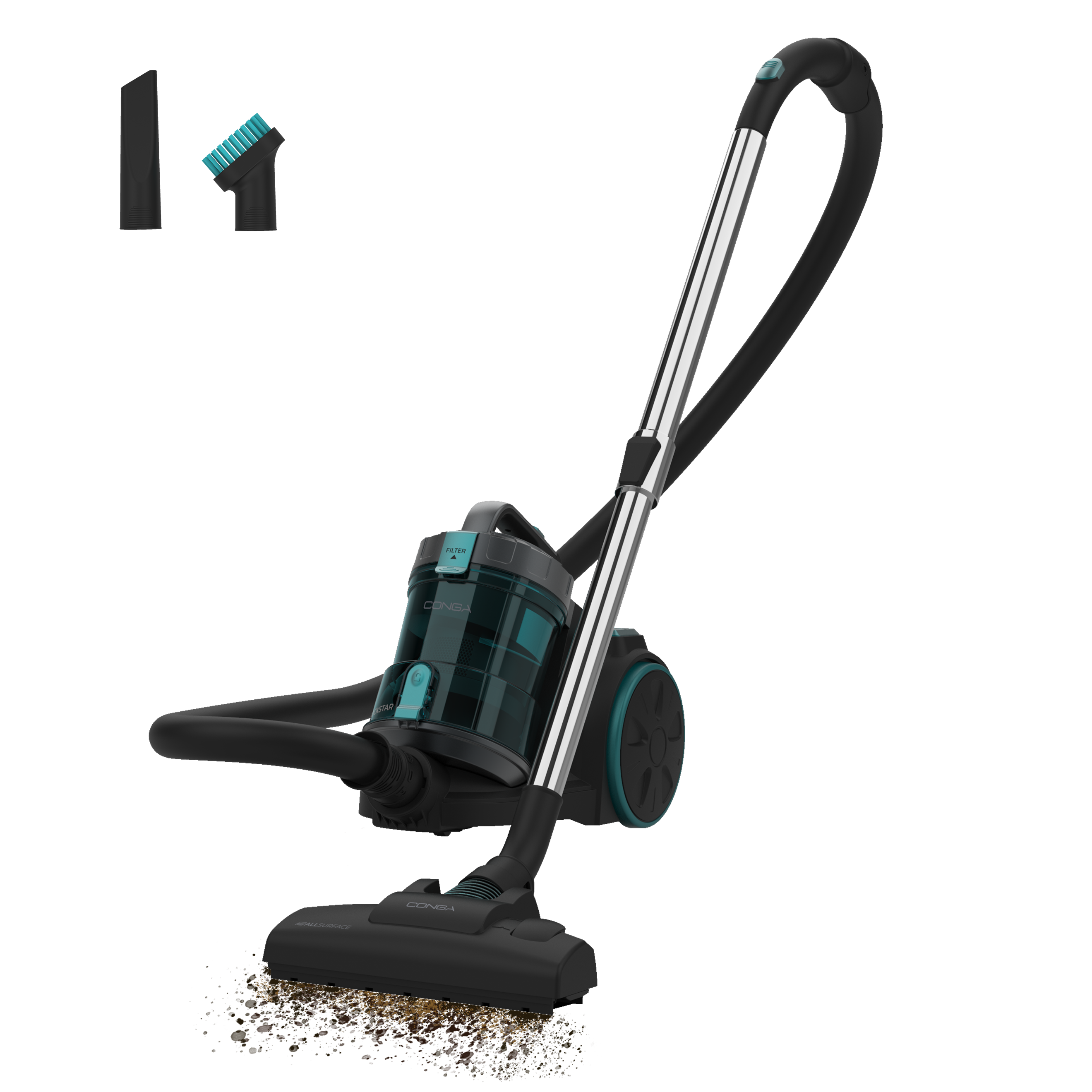 Cecotec Conga Rockstar Cyclonic XL Aspirador De Trineo 890 W Y 17 kPa De Succión Potente