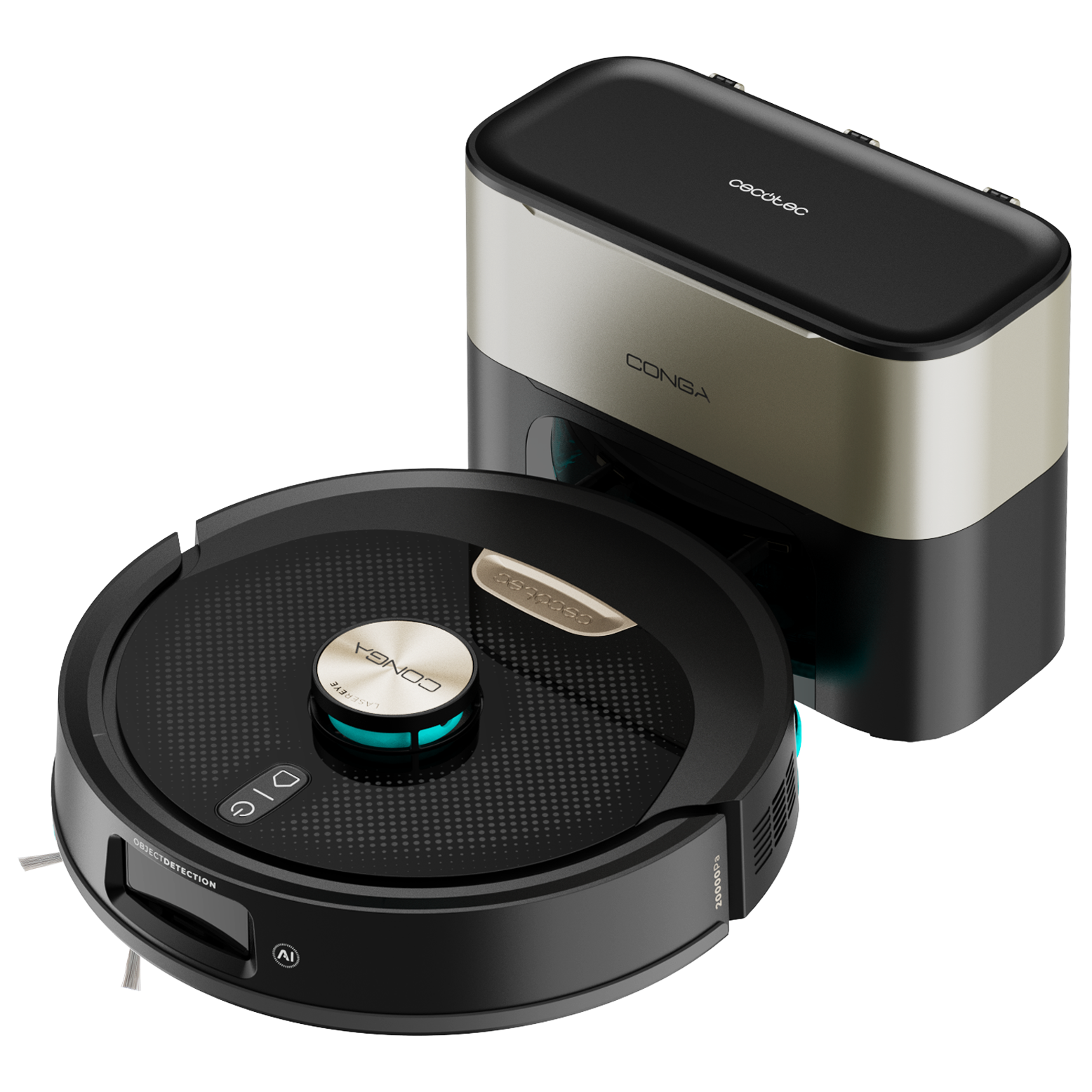 Cecotec Conga Y100 Spin KI Saugroboter 20000 Pa KI LaserEye intelligente Navigation