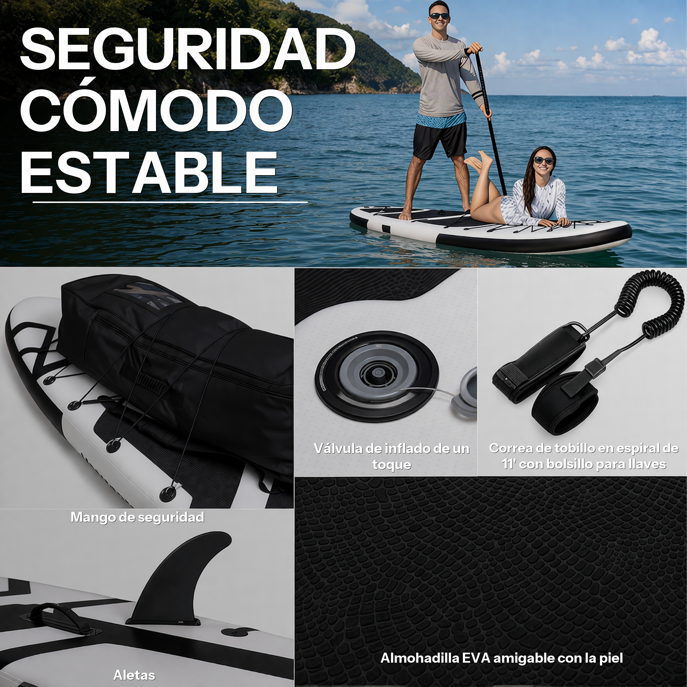Planche de paddle gonflable 11" 335 cm blanche