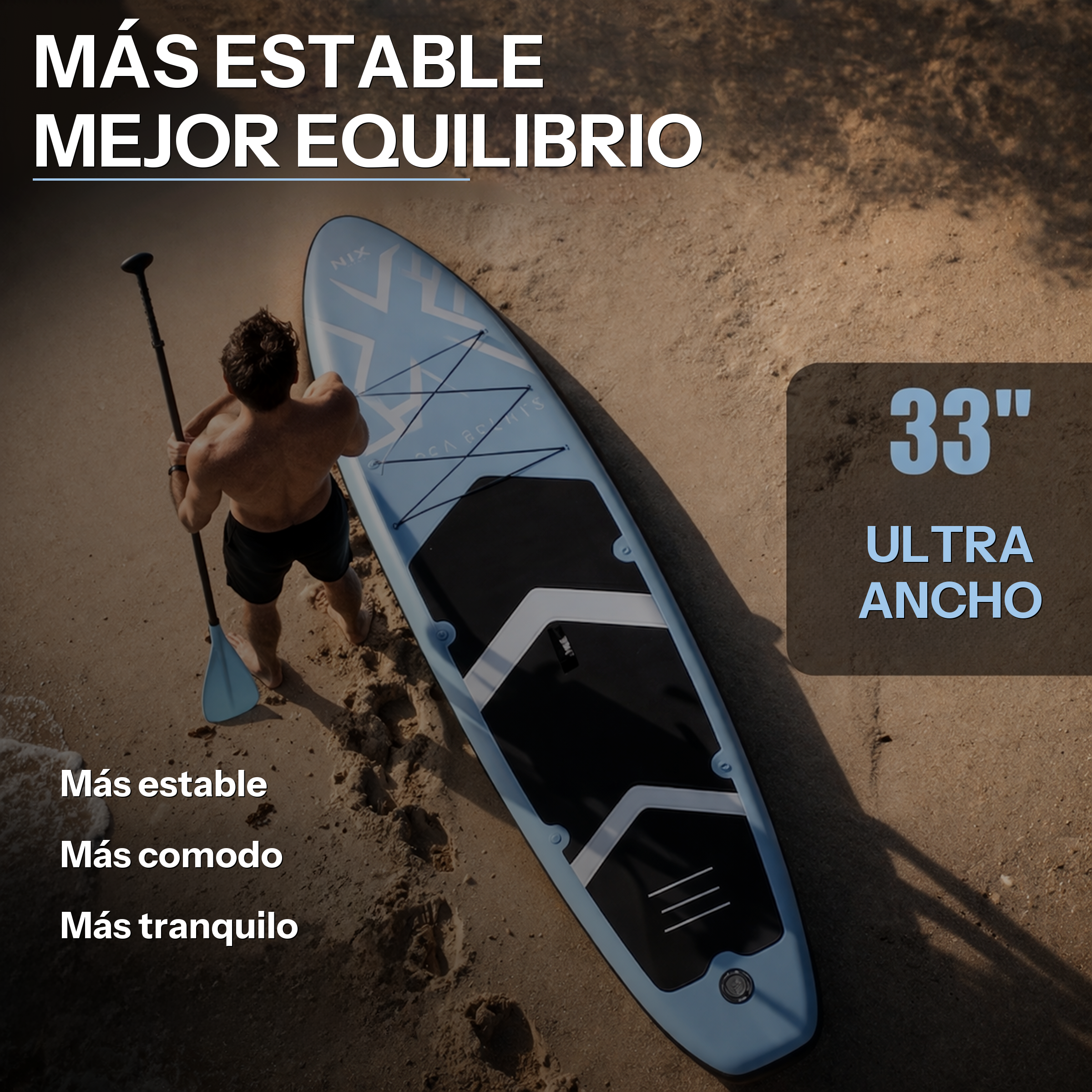 Planche de paddle gonflable 11" 335 cm bleue