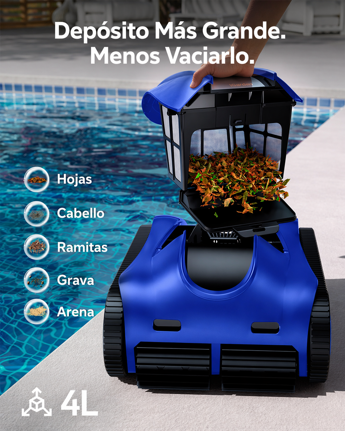iGarden K60 robô limpa-fundos de piscina automático sem fios