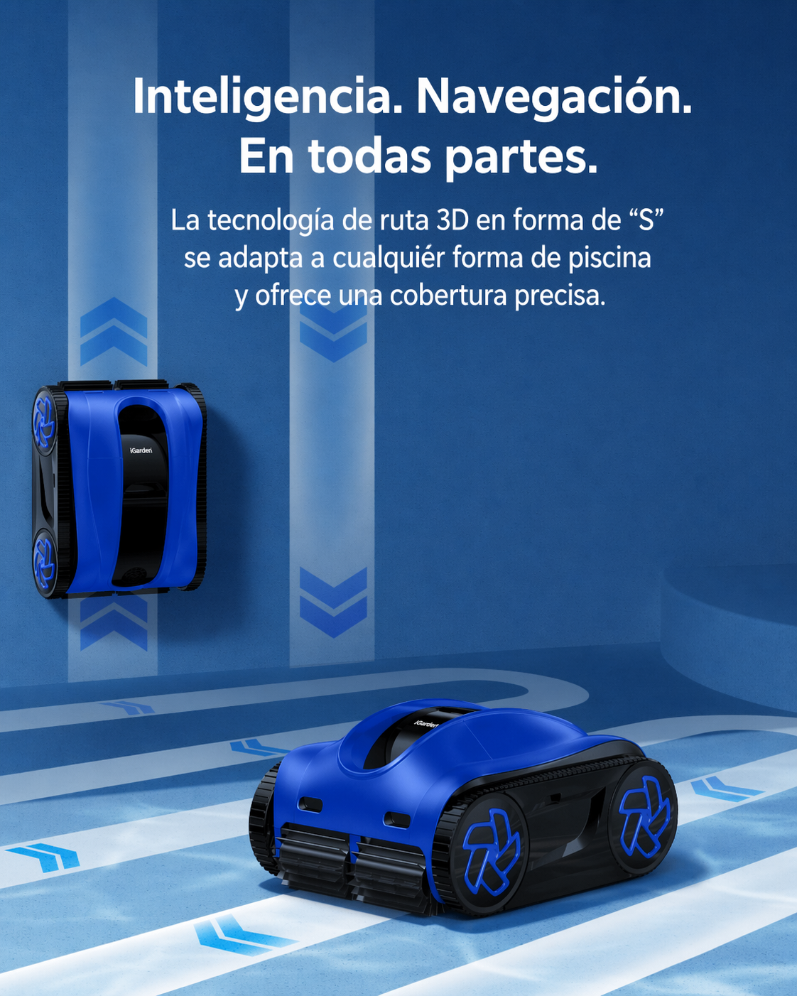 iGarden K60 robô limpa-fundos de piscina automático sem fios