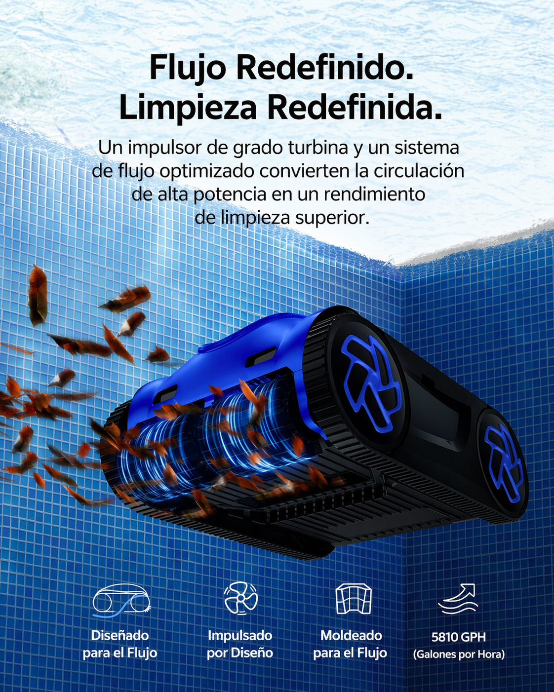 iGarden K60 robô limpa-fundos de piscina automático sem fios