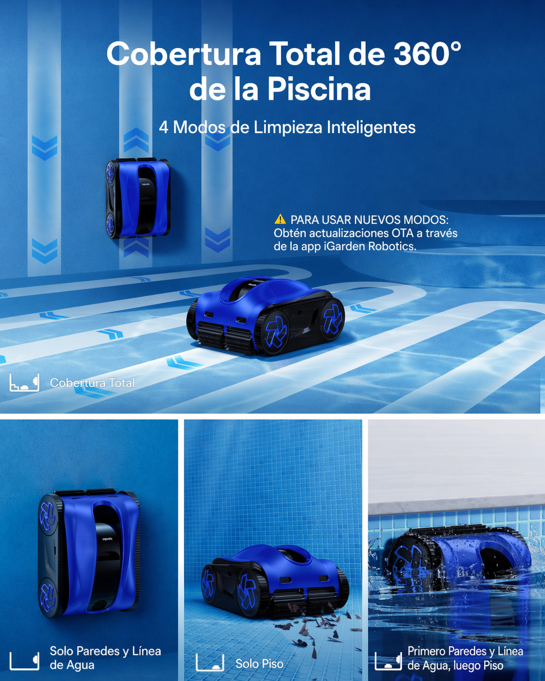 iGarden K60 robô limpa-fundos de piscina automático sem fios