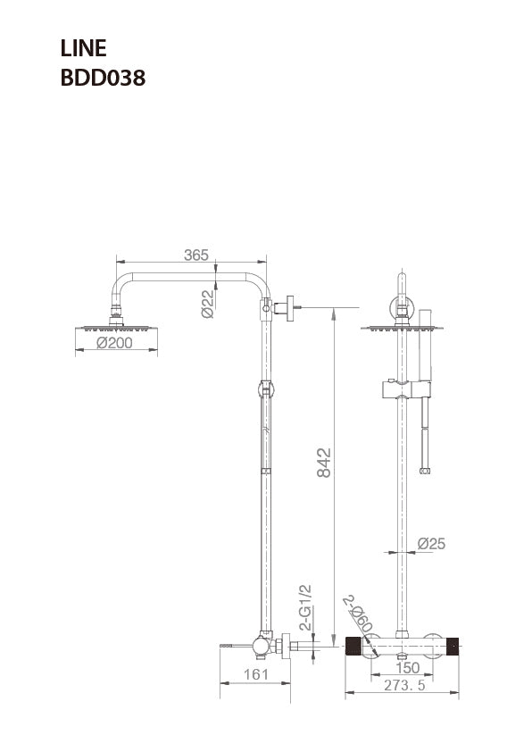 Imex – Colonna doccia monocomando Linea