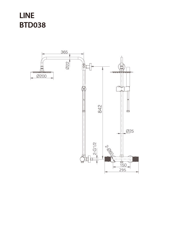 Imex – Colonna doccia termostatica a linea