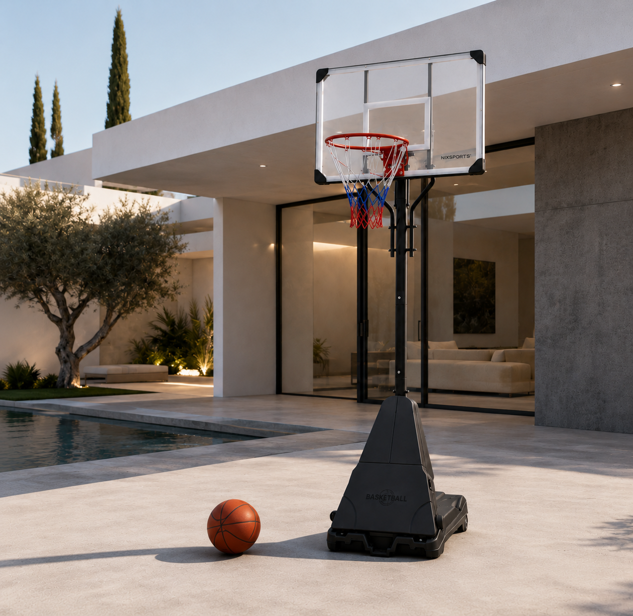 Canestro da Basket Portatile con Altezza Regolabile 2,45-3,05 m