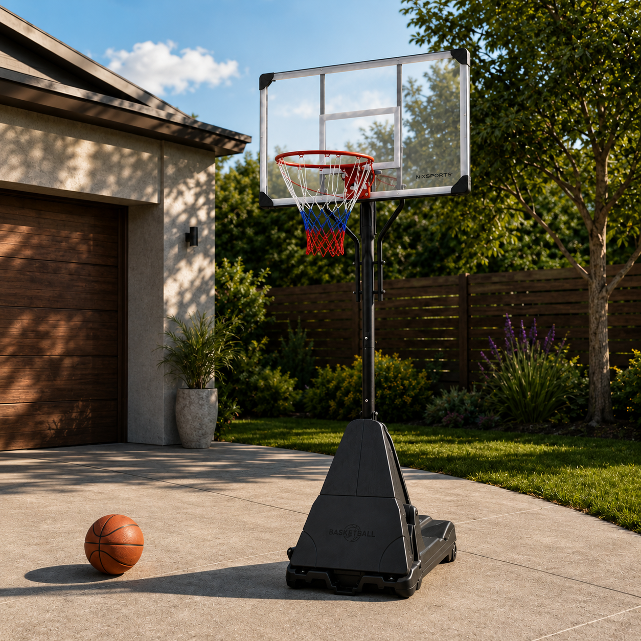 Canestro da Basket Portatile con Altezza Regolabile 2,45-3,05 m