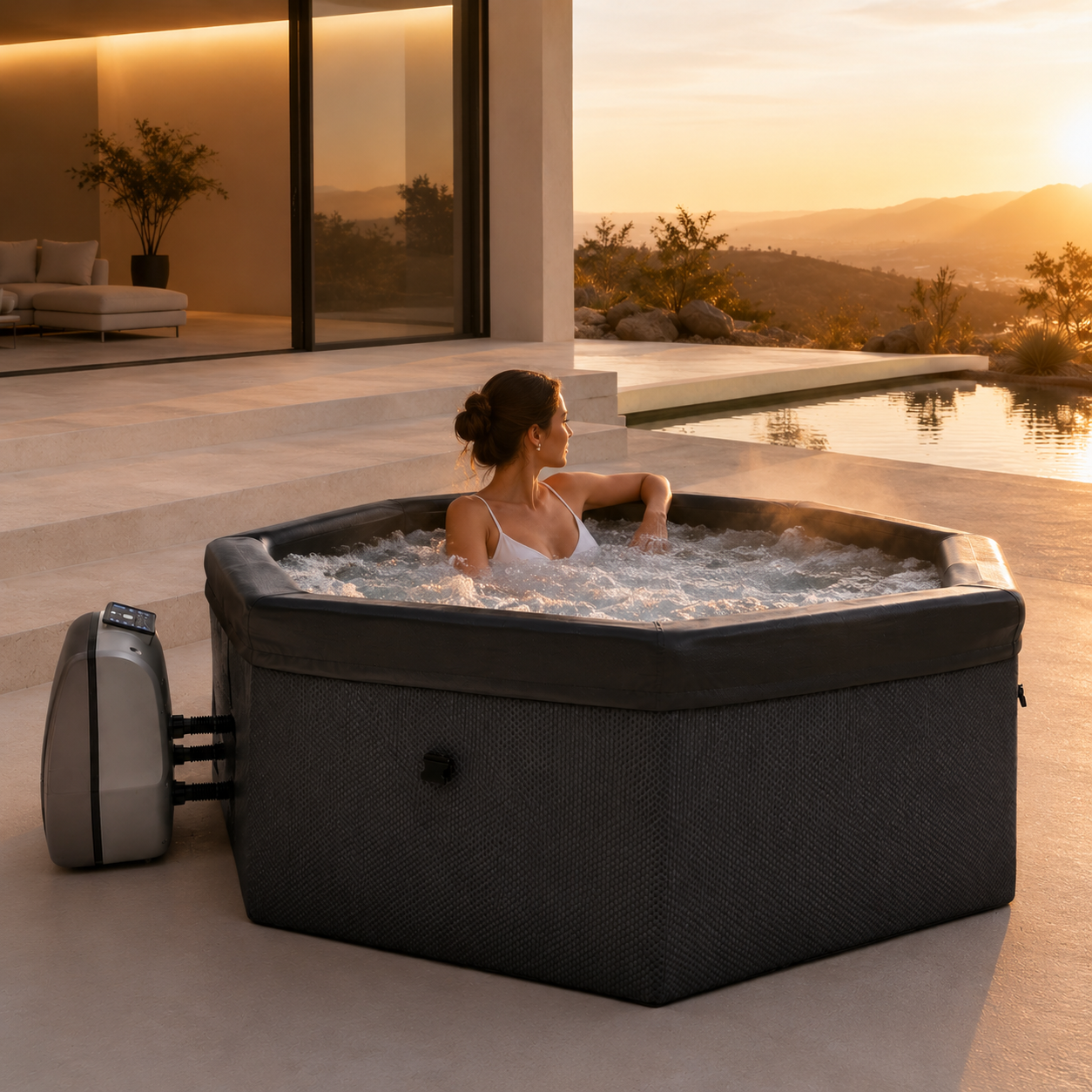Nixspa Spa exterior hinchable semirrígido 5–6 personas