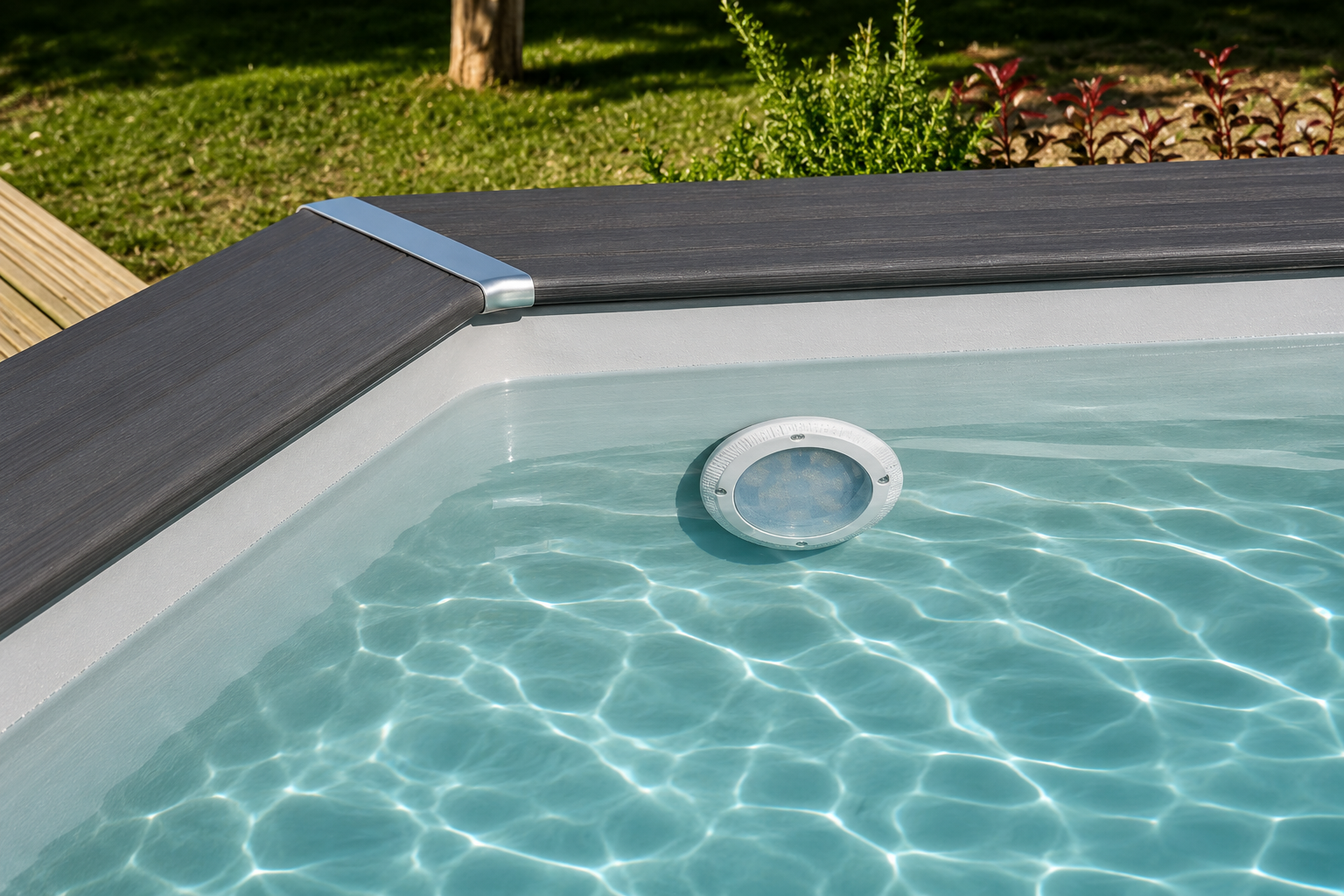 Erhöhtes Gre-Verbundstoff-Schwimmbecken quadratisch KPCOR28T 315 × 315 × 96 cm