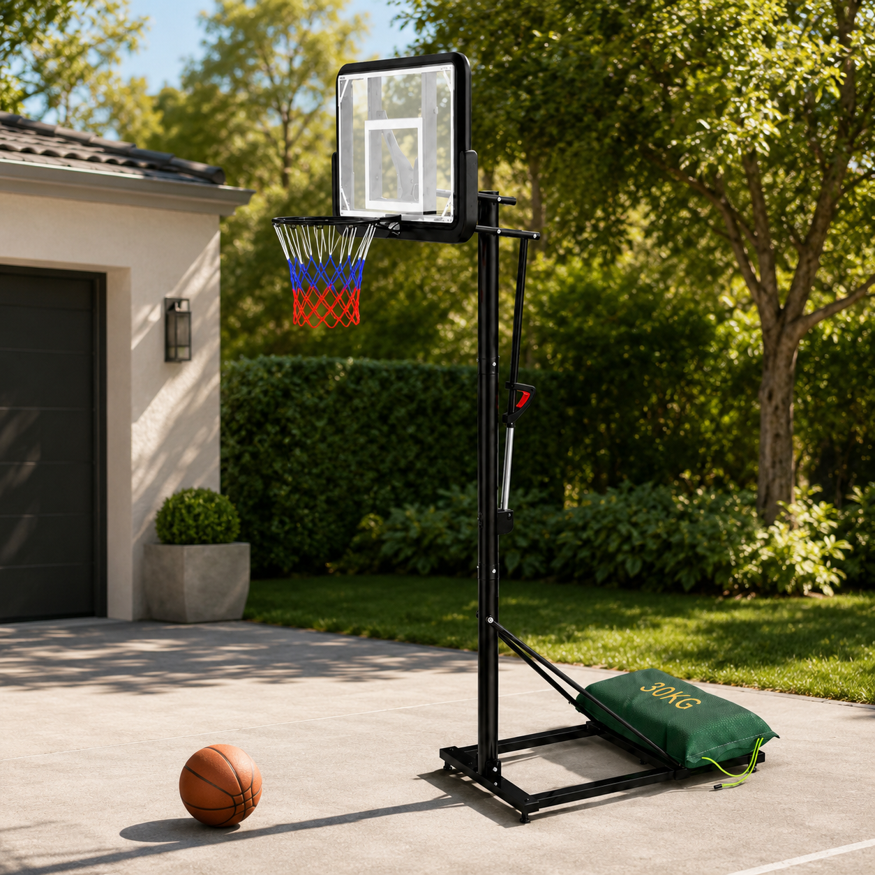 Canasta de Baloncesto con Altura Regulable 2,45-3,05 m