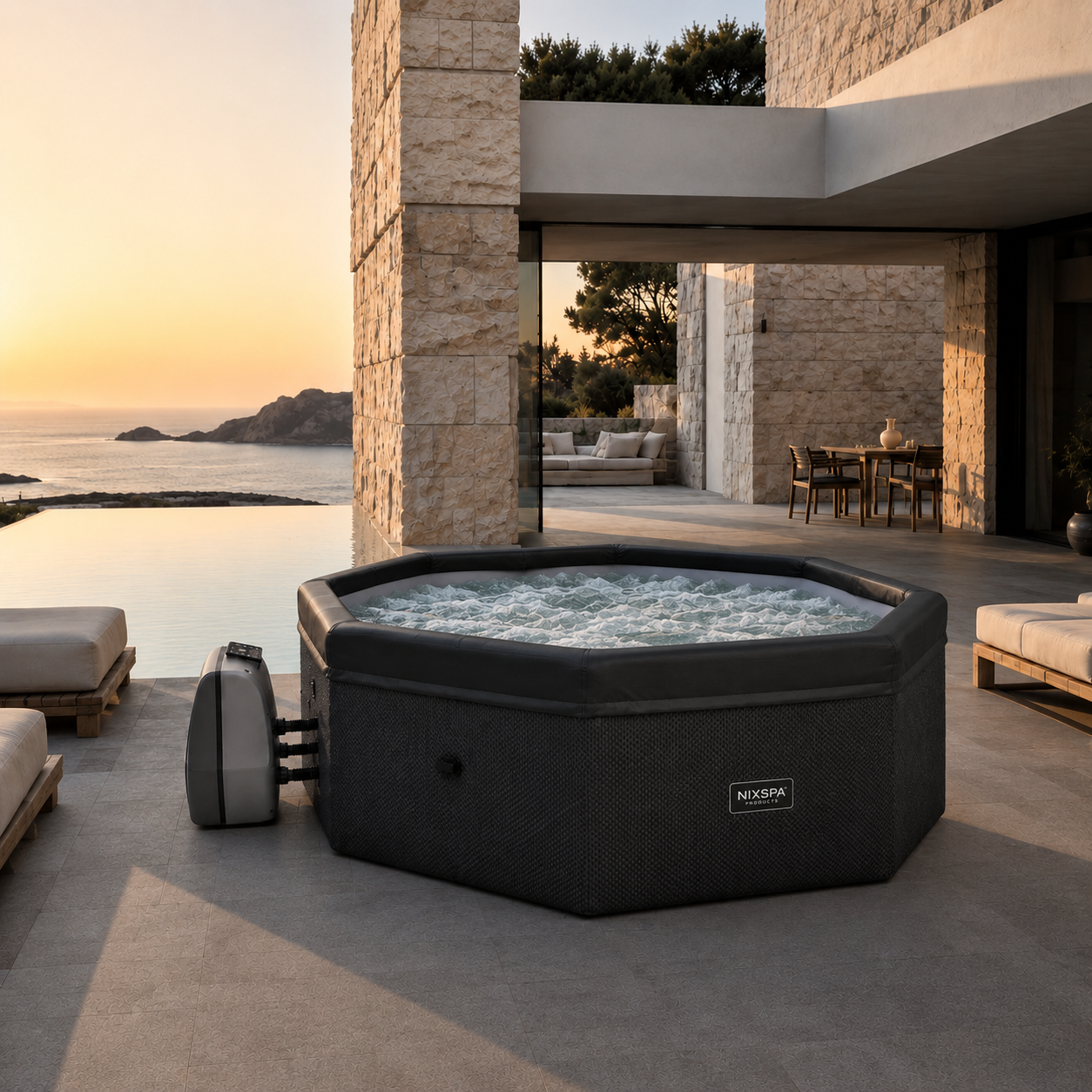Nixspa Spa exterior hinchable semirrígido 5–6 personas