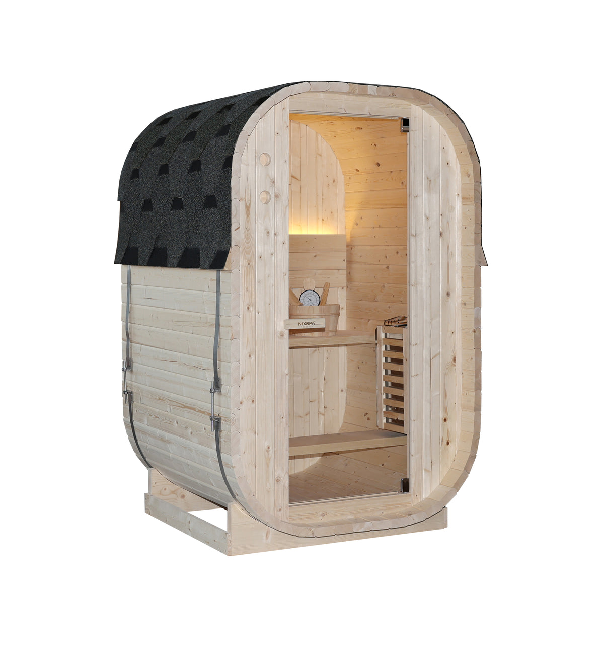 Sauna da esterno a cubo per giardino per 2 persone
