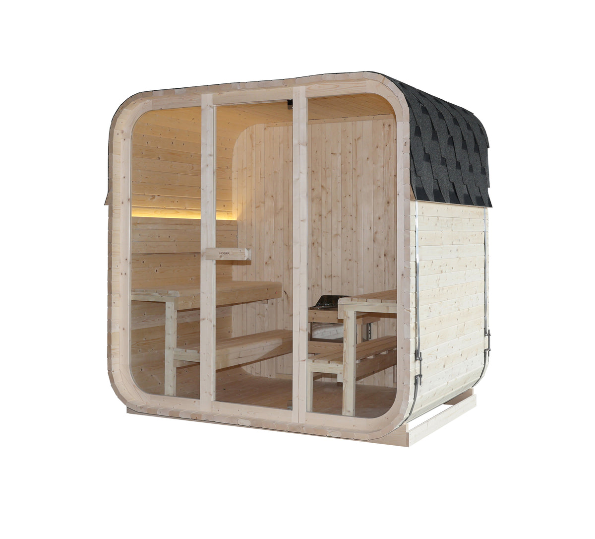 Sauna Exterior Cubo Panorámica Jardín 4-6 Personas