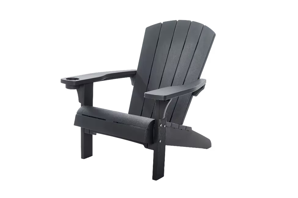Keter - Chaise d'extérieur Alpine Adirondack graphite