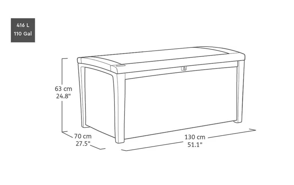 Keter - Coffre d'extérieur Borneo marron
