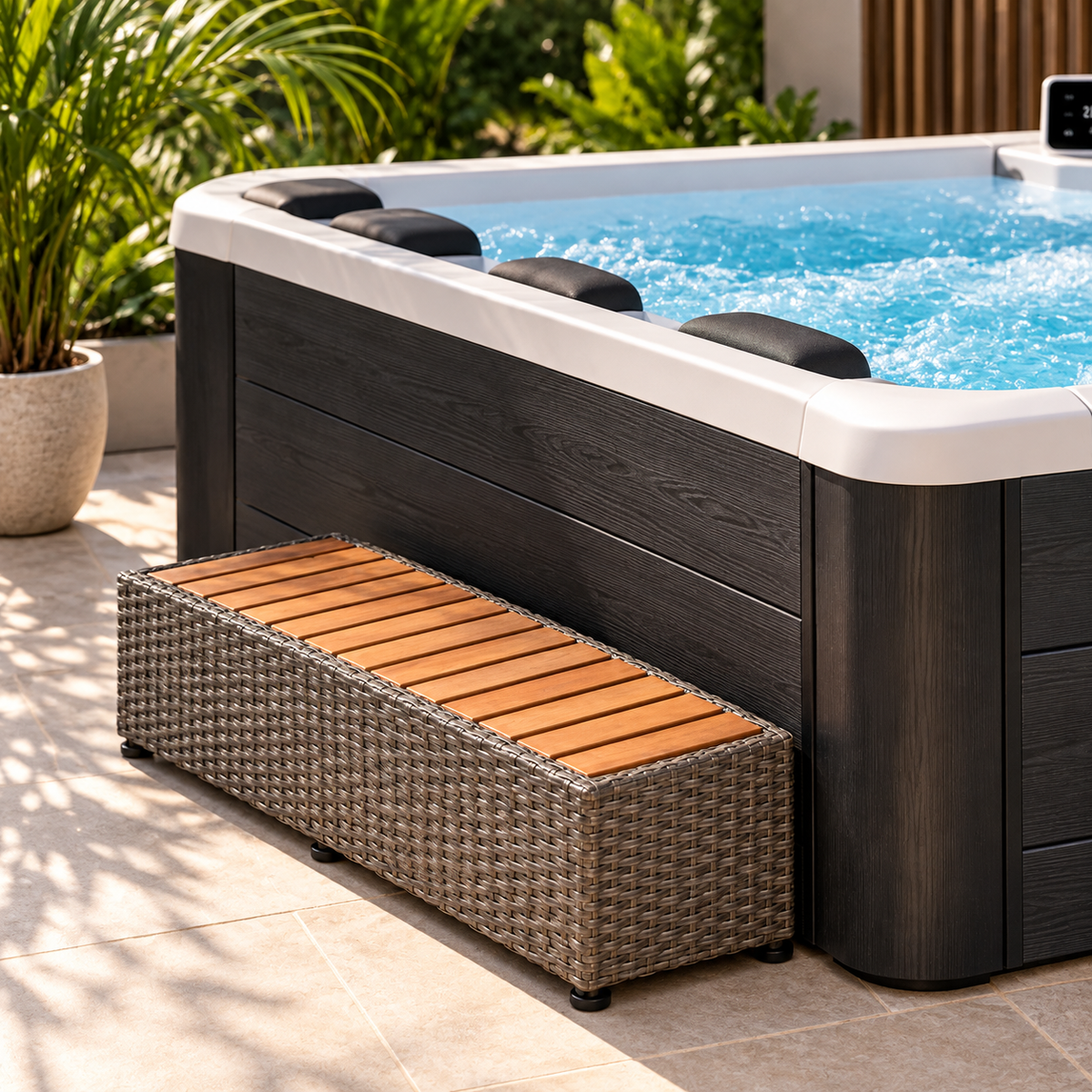 MSpa - Wicker Step B0303098 escalón para spa efecto mimbre