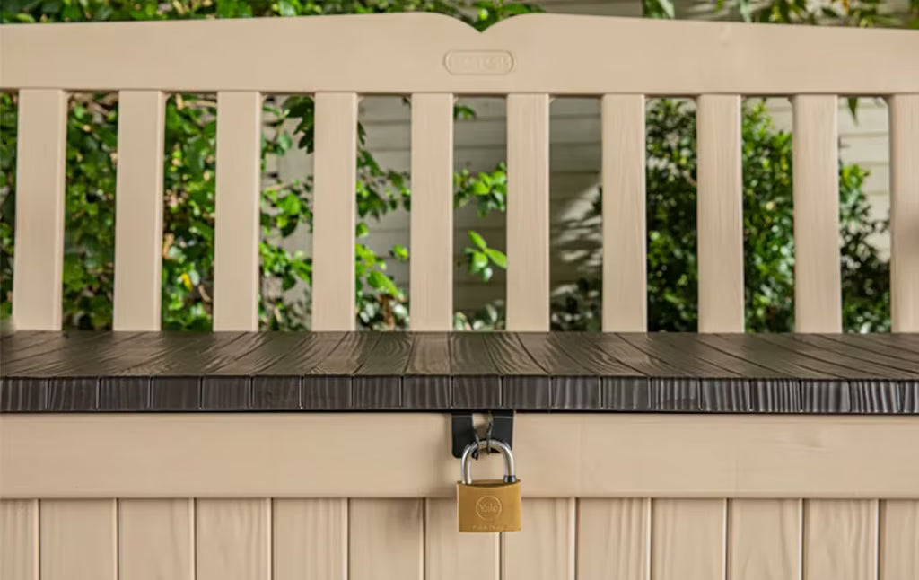 Keter - Gartenbank Aufbewahrungsbox Eden Garden Bench braun/beige
