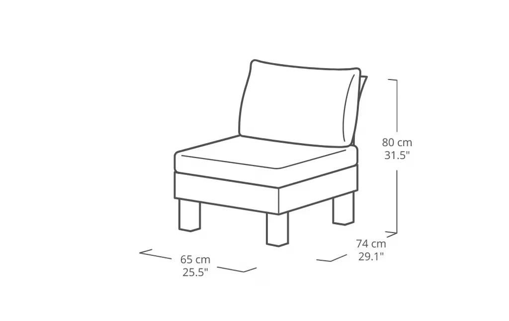 Keter - Einzelner Gartensessel Elements Graphit