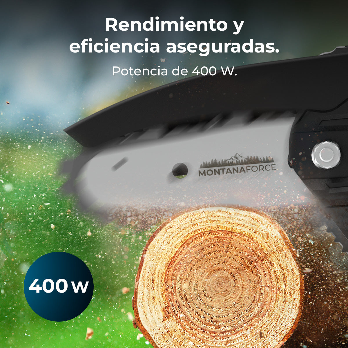Cecotec Sega da Potatura MontanaForce 4000 a Mano, 400 W, Lama da 4 Pollici, Include 2 Batterie Nex21V 2Ah