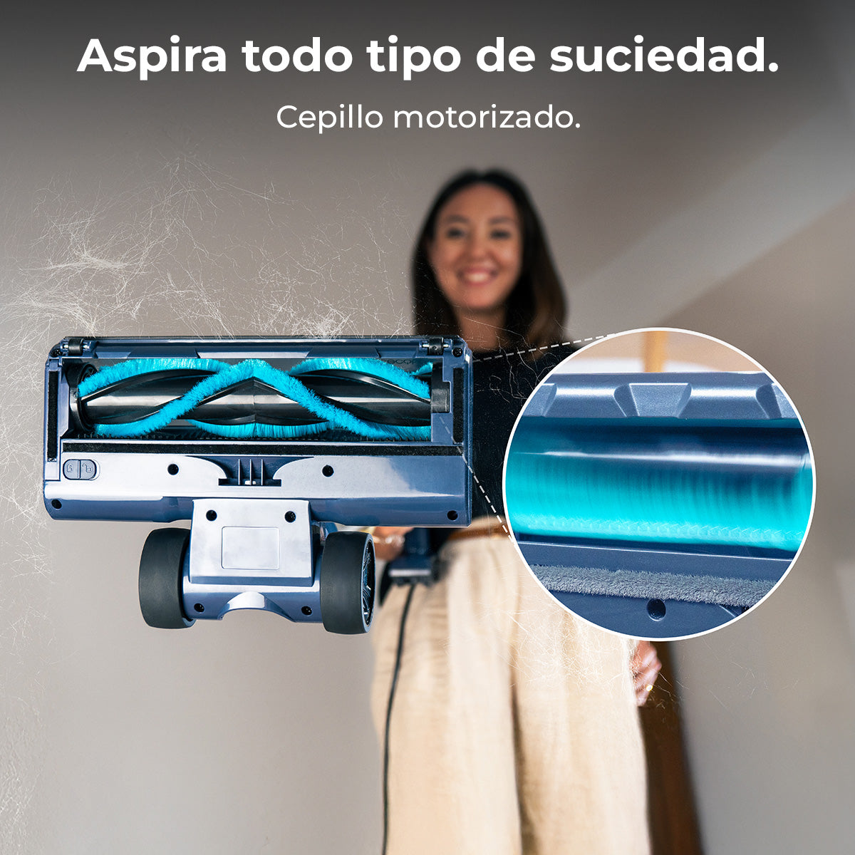 Cecotec Conga Rockstar 800 Powerhead Titânio 600 W Escova Motorizada Aspiração Potente e Limpeza Profunda