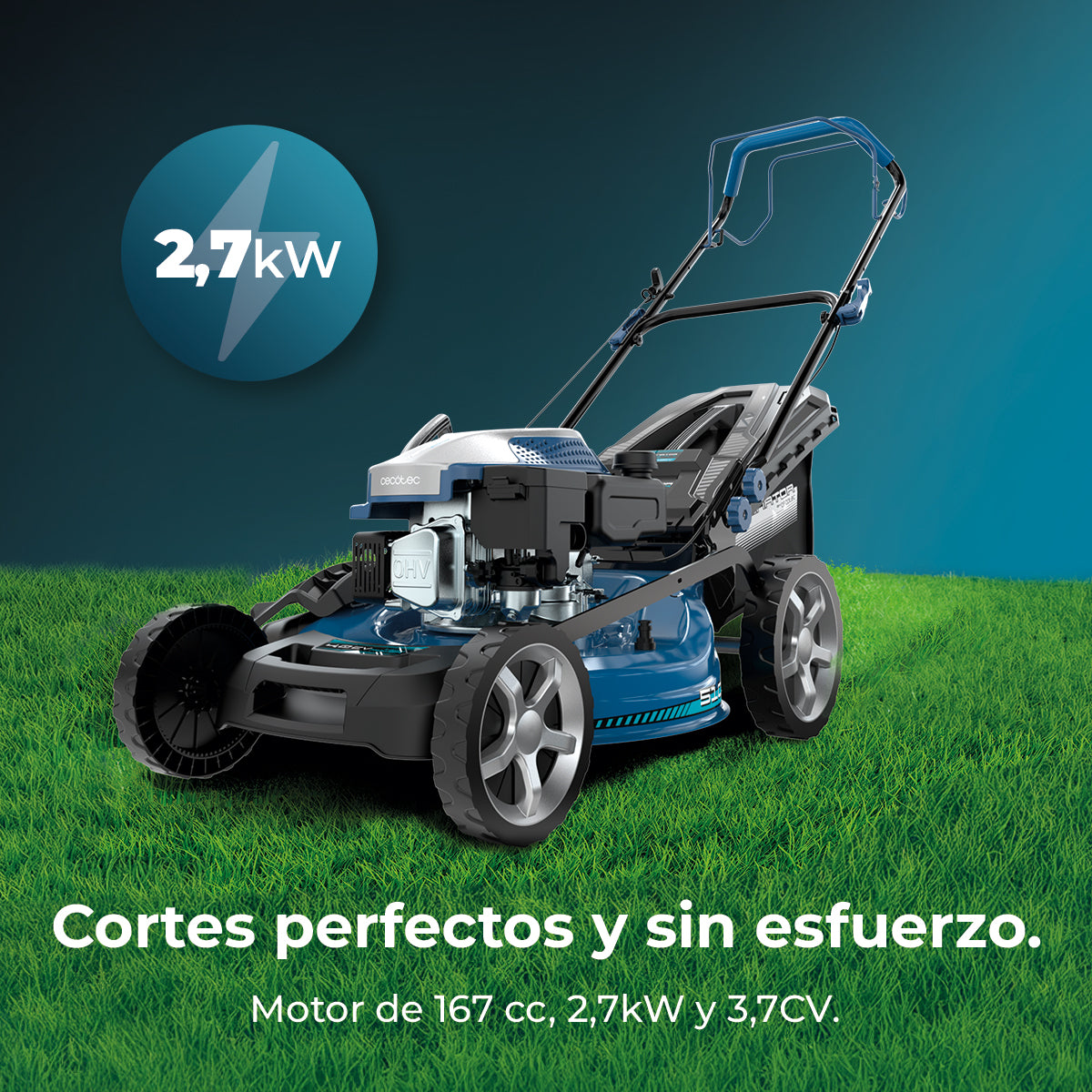 Cecotec Cortador de Relva a Gasolina Terrenator 4000.51 Total Z Auto 167 cc, 2,7 kW, 3,7 CV