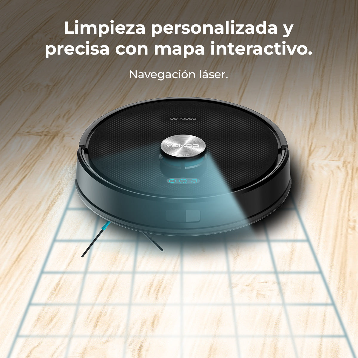 Cecotec Conga M50 Robot Aspirador Laser Mapa Interativo Limpeza Personalizada Inteligente