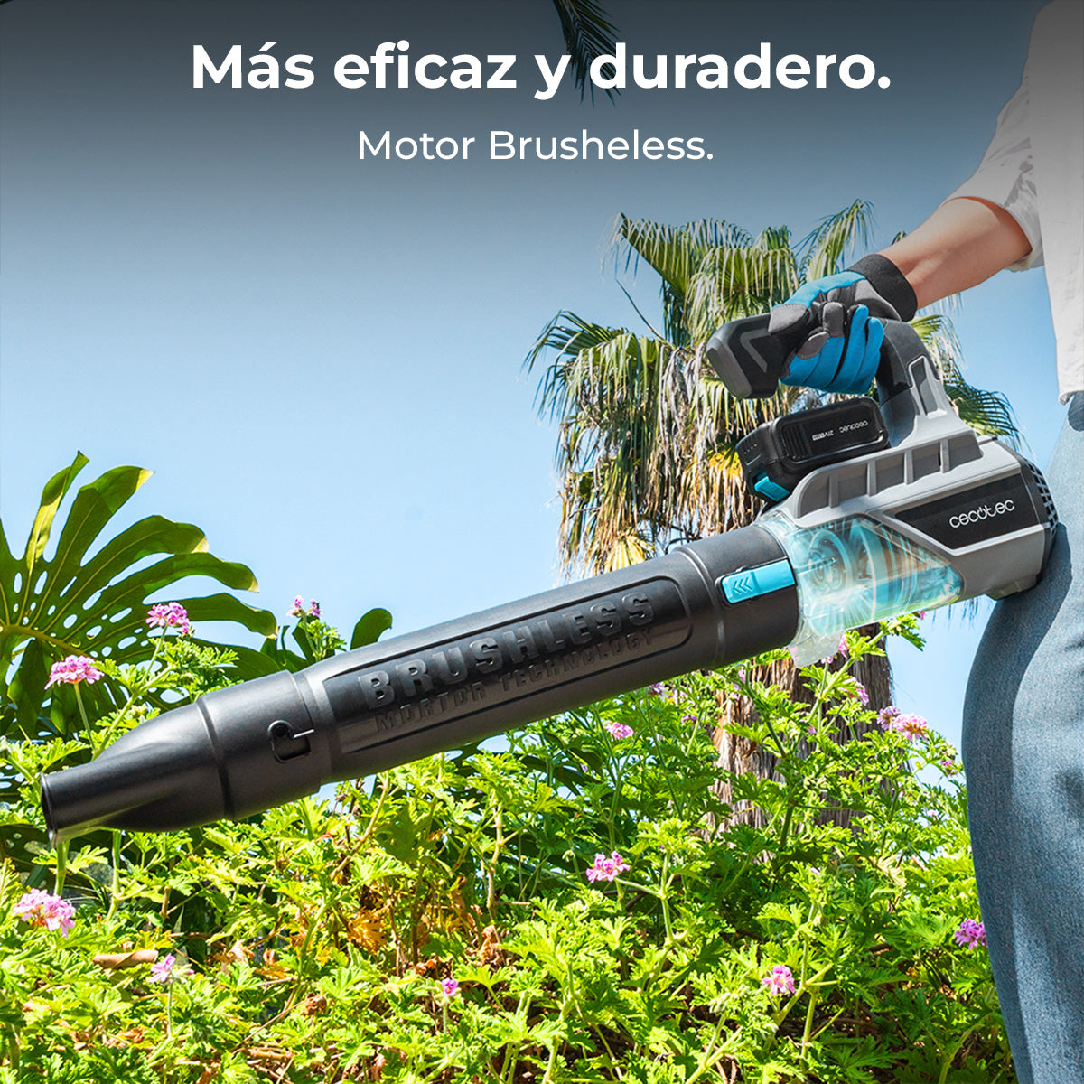 Cecotec Soffiatore AirForce 4000 Bazooka Turbo 21V Brushless Motore senza spazzole con Batteria Nexus