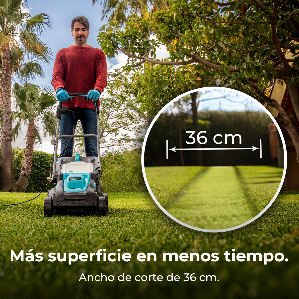 Cecotec Tagliaerba Elettrico Terrenator 360 Flex Z 1500 W Sistema Z Tech Altezza Centralizzata