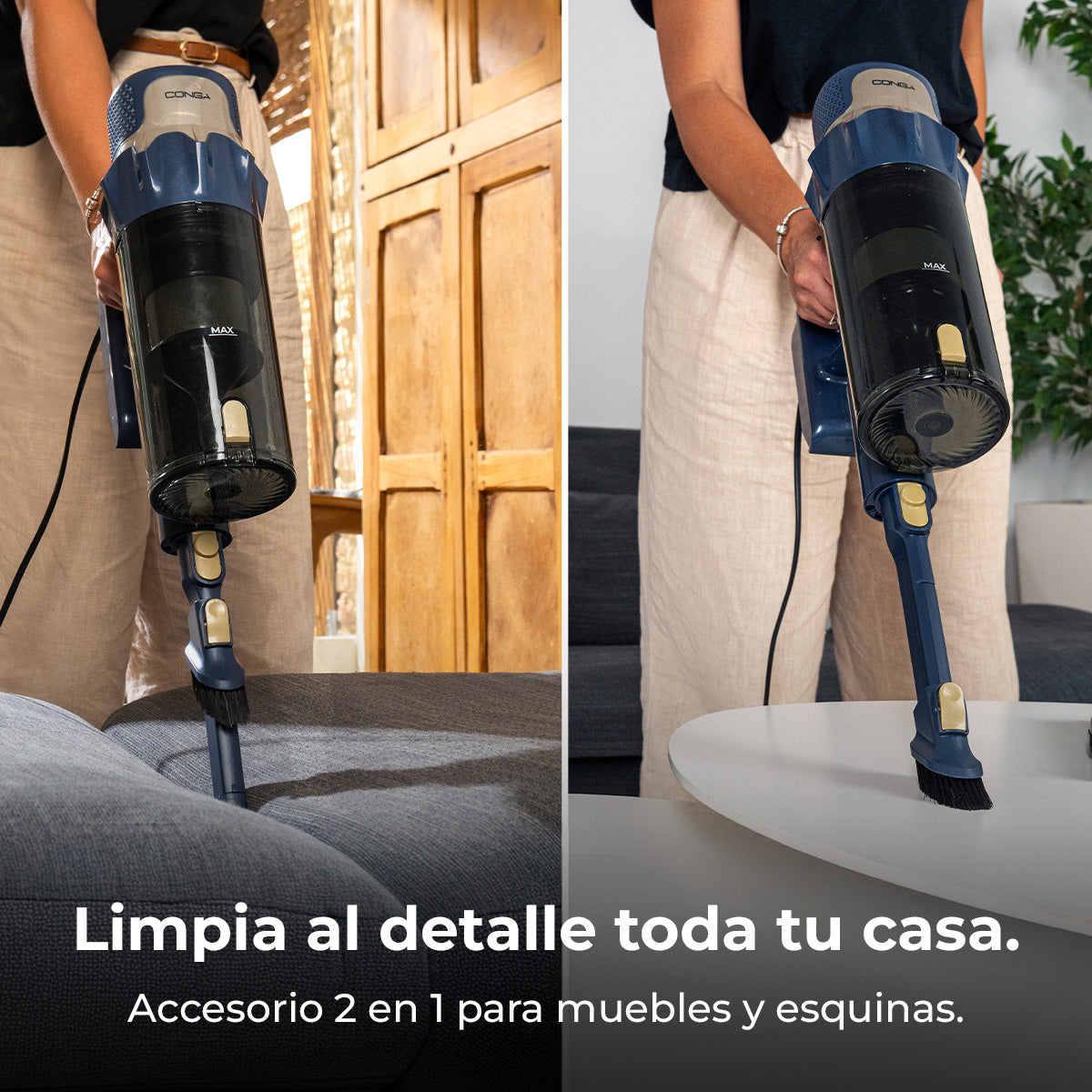 Cecotec Conga Rockstar 800 Powerhead Titânio 600 W Escova Motorizada Aspiração Potente e Limpeza Profunda