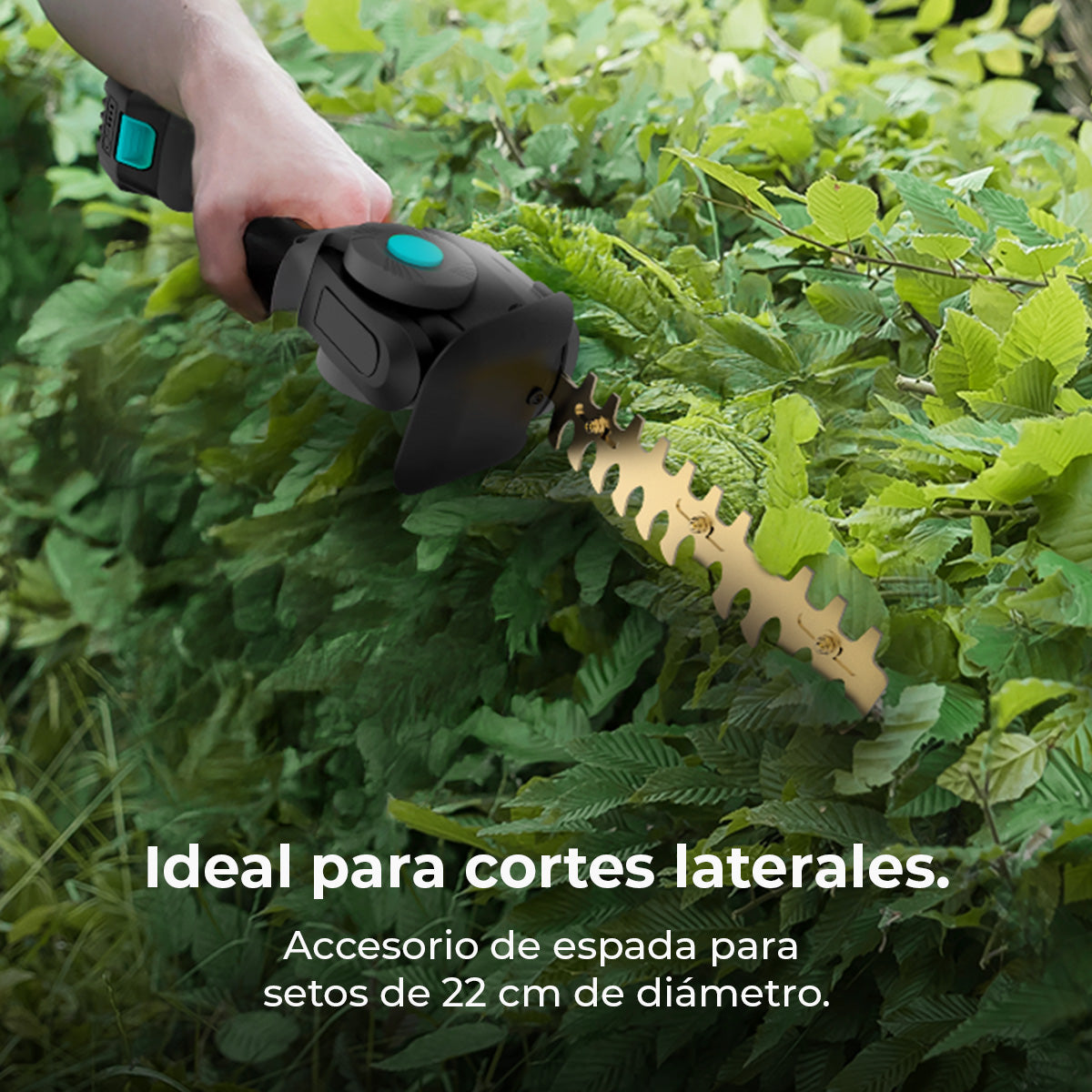 Tesoura de Cerca Viva Cecotec TitaniumSword 2120 Hand XL com Lâminas de Titânio Antiaderentes