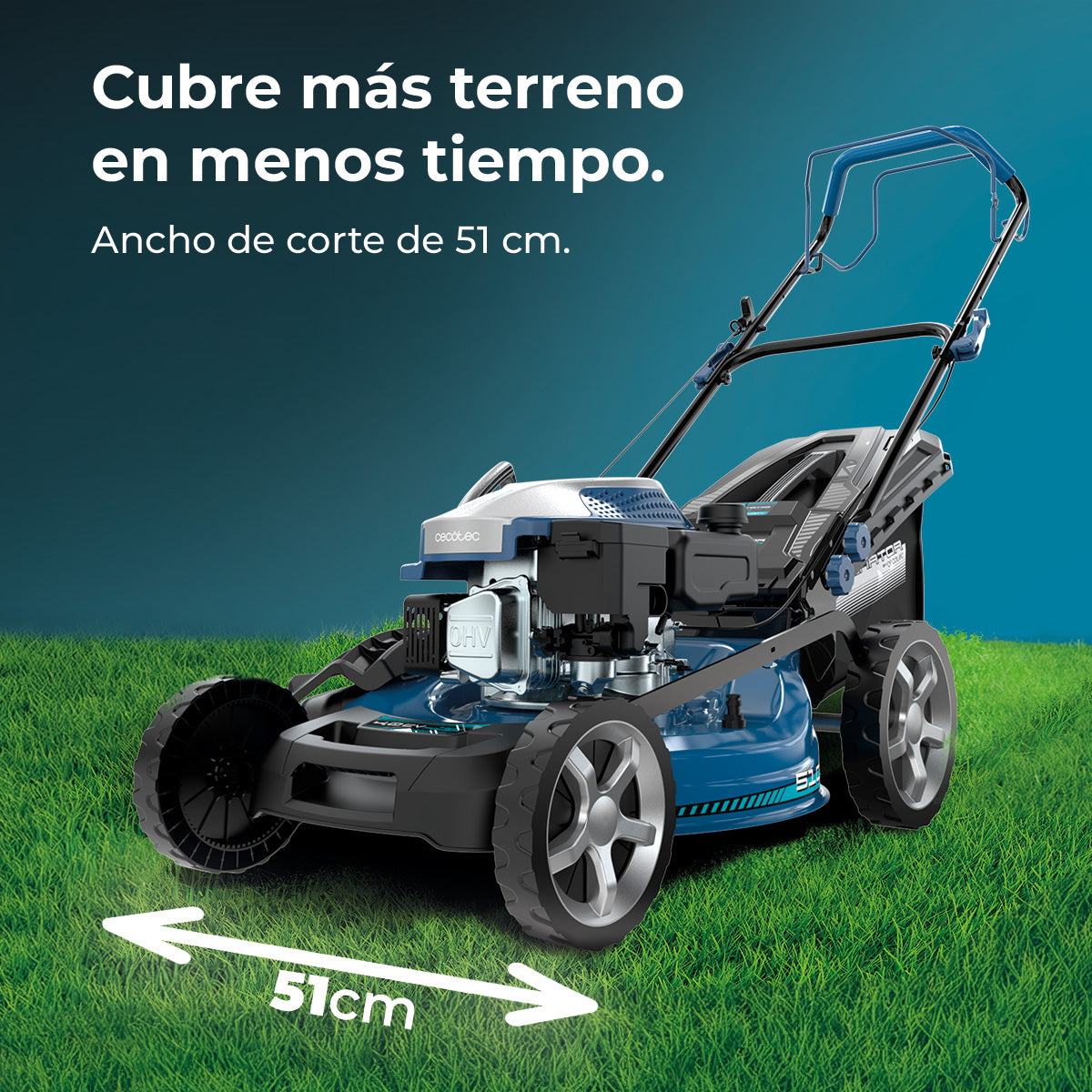 Cecotec Cortador de Relva a Gasolina Terrenator 4000.51 Total Z Auto 167 cc, 2,7 kW, 3,7 CV