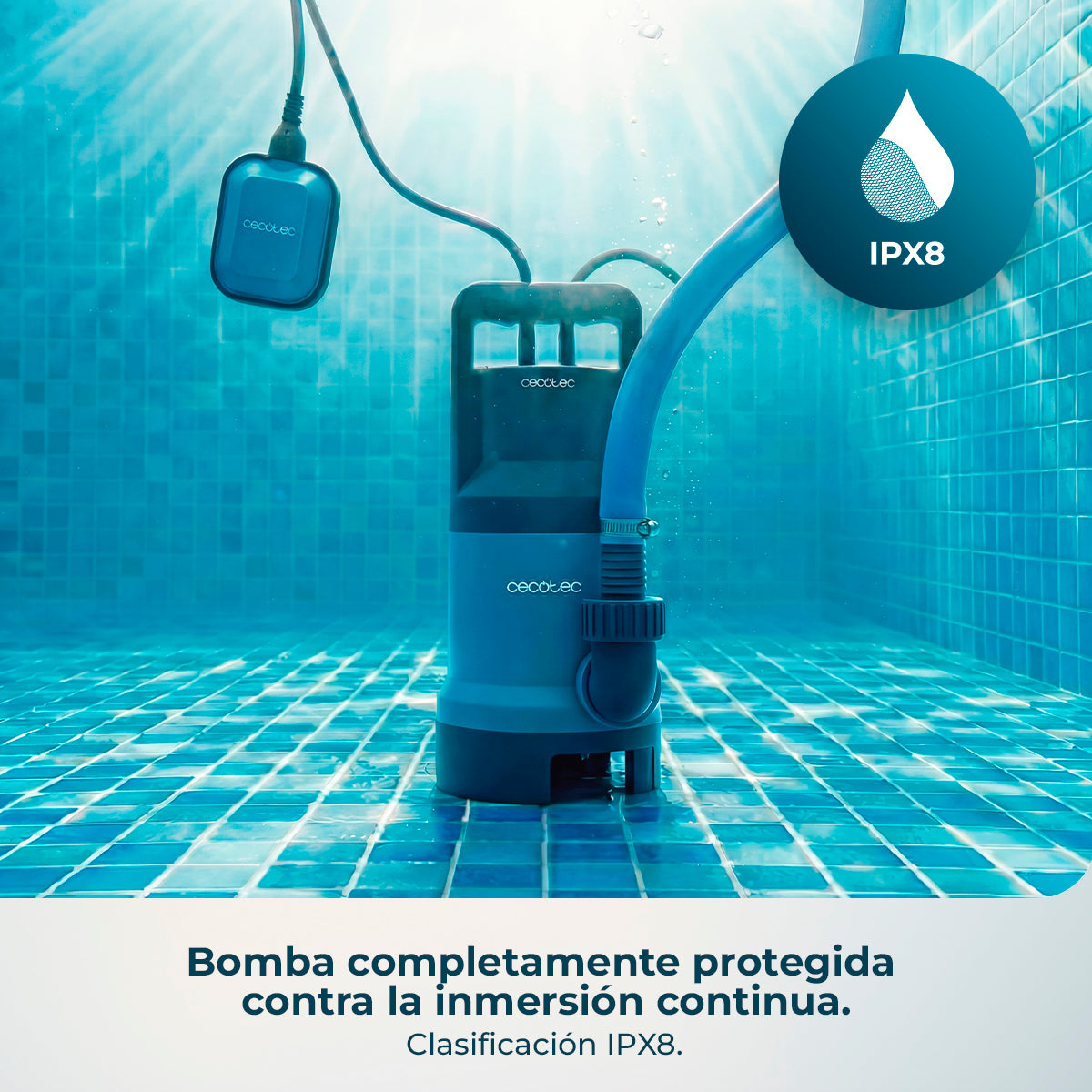Cecotec Pompa Acqua Axike 1100 Dark Potenza 1100 W Flusso 16000 Litri all'Ora