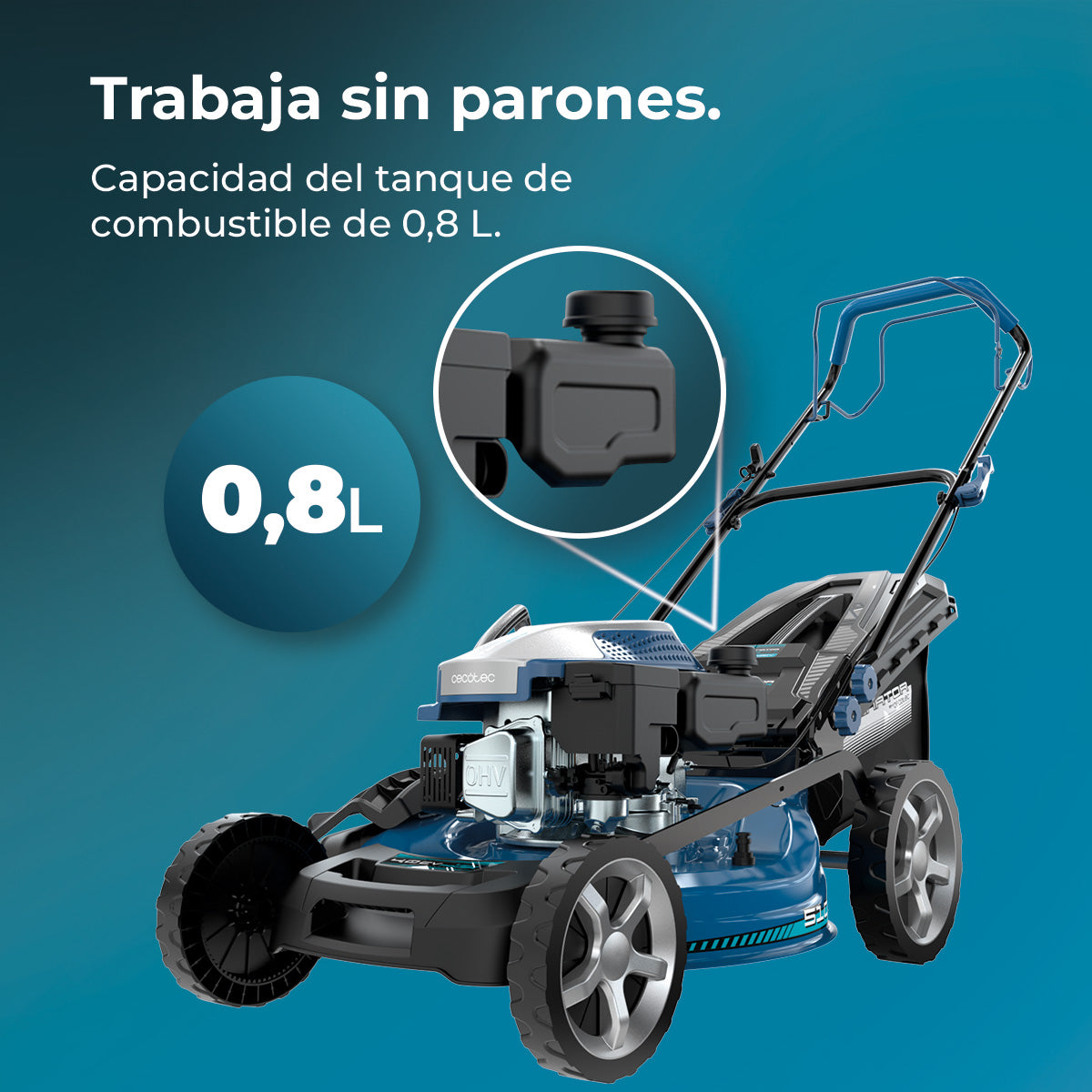 Cecotec Cortador de Relva a Gasolina Terrenator 4000.51 Total Z Auto 167 cc, 2,7 kW, 3,7 CV