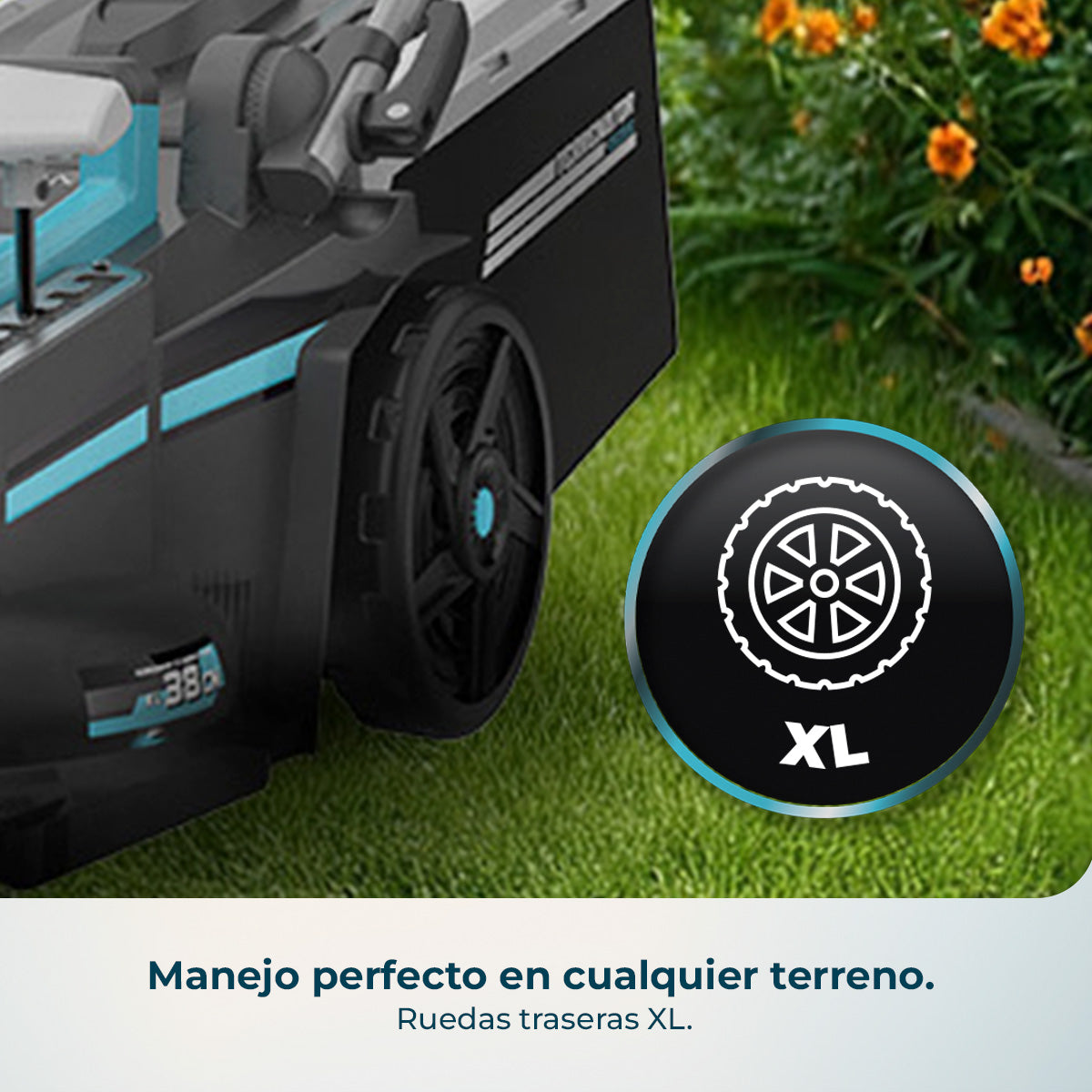 Cecotec Cortador de Relva a Bateria Terrenator E7 Liberty Z Plus com Motor Brushless e 2 Baterias NEX21 4Ah
