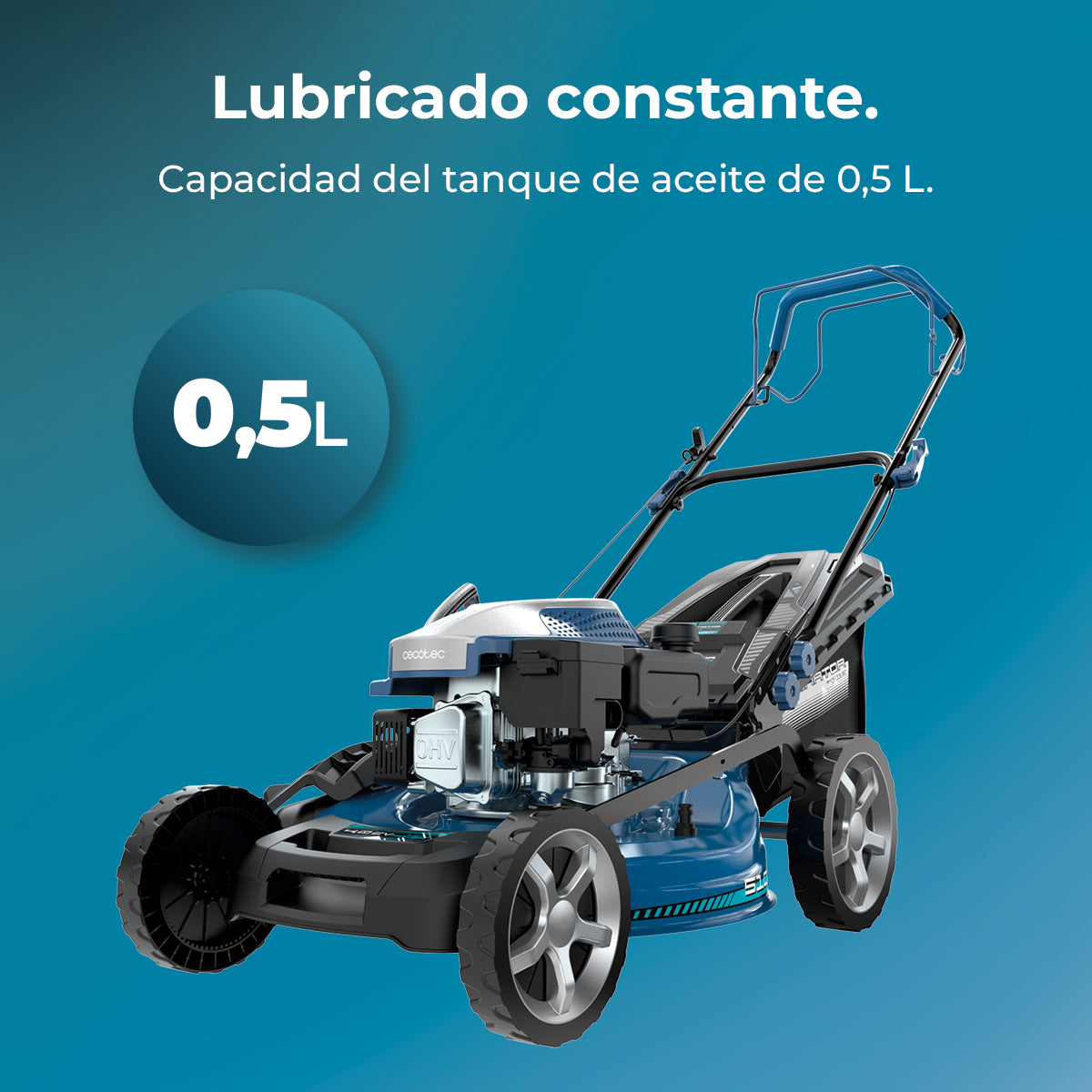 Cecotec Cortador de Relva a Gasolina Terrenator 4000.51 Total Z Auto 167 cc, 2,7 kW, 3,7 CV