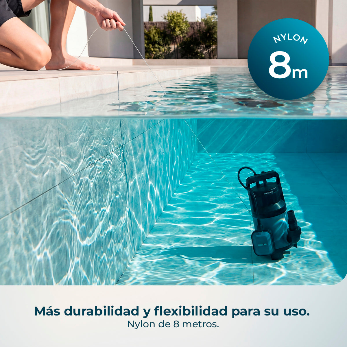 Cecotec Pompa Acqua Axike 1100 Dark Potenza 1100 W Flusso 16000 Litri all'Ora