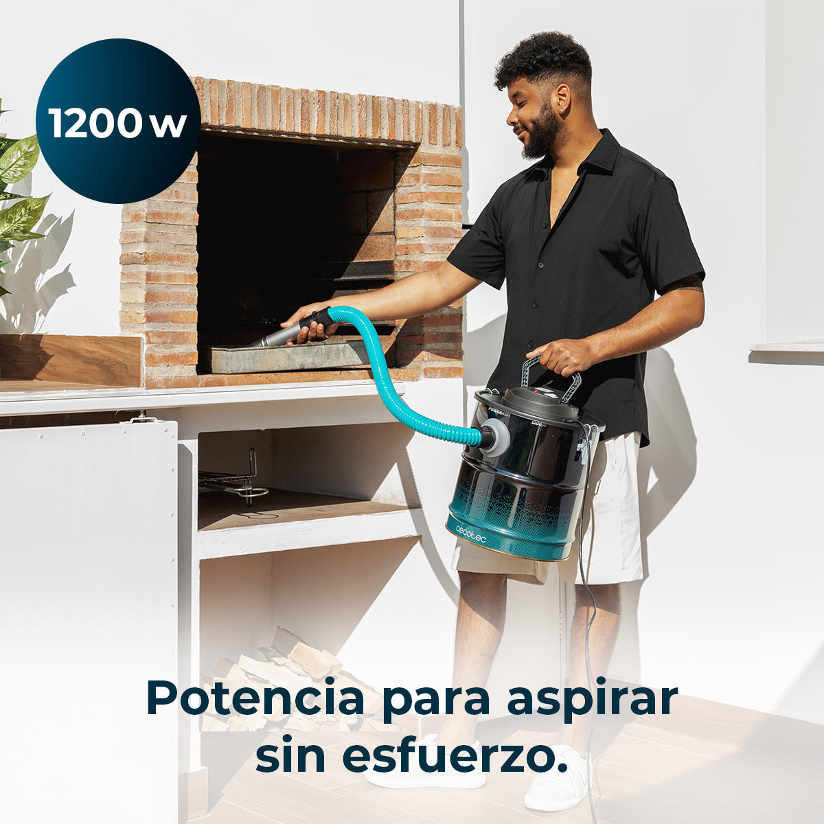 Cecotec Conga Ash 4000 Home Aspirapolvere per Cenere 1200 W 18 kPa Aspirazione Estrema