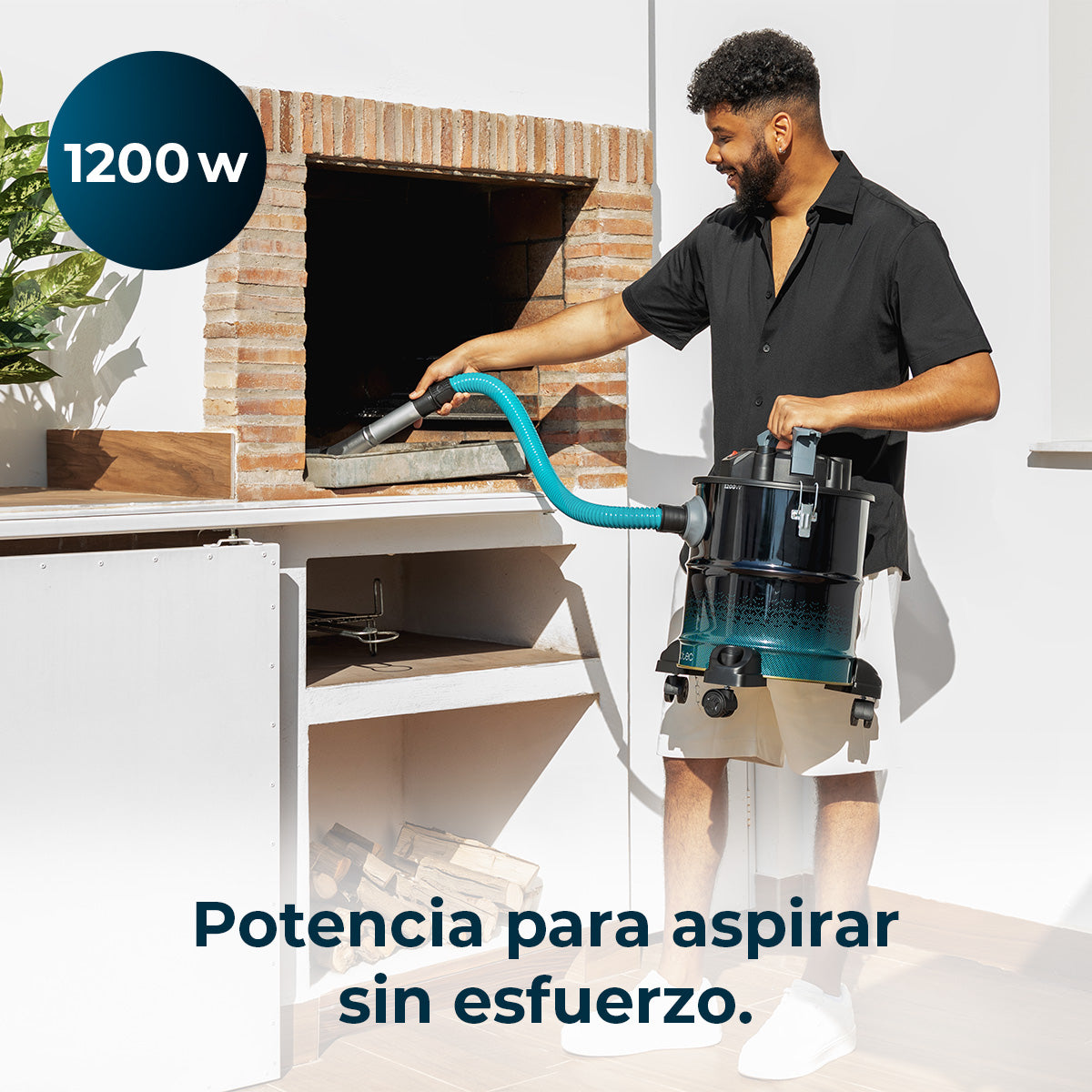 Cecotec Conga Ash 5000 Free Aspirateur À Cendres 1200 W 18 kPa Aspiration Extrême Pour Cendres et Débris