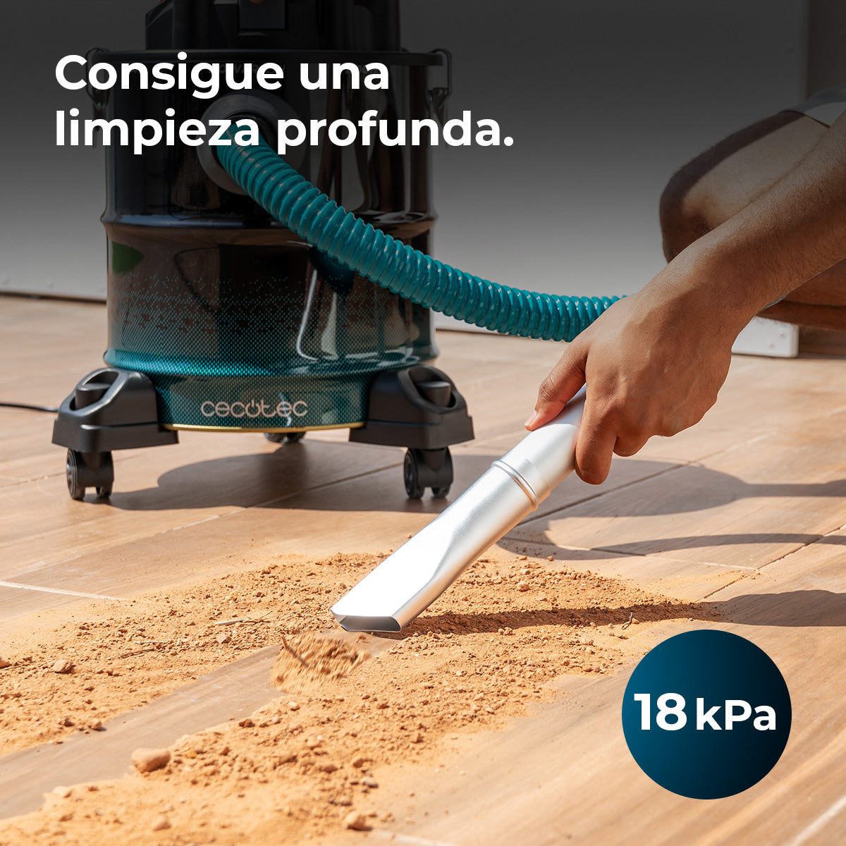 Cecotec Conga Ash 5000 Free Aspirateur À Cendres 1200 W 18 kPa Aspiration Extrême Pour Cendres et Débris
