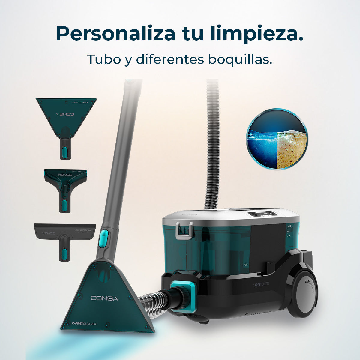 Cecotec Conga CarpetClean 10000 EasyHome Nettoyeur de Tapis Traîneau 800 W Puissance