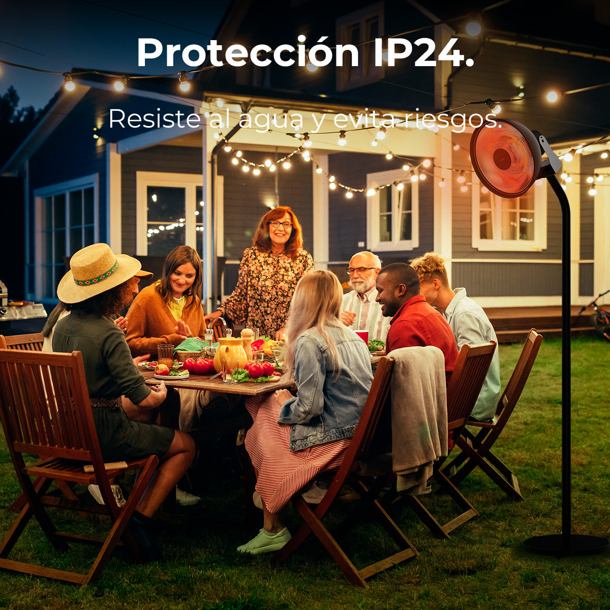 Cecotec Aquecedor Exterior ReadyWarm 2100W Infravermelhos de Carvão IP24 Resistência Instantânea