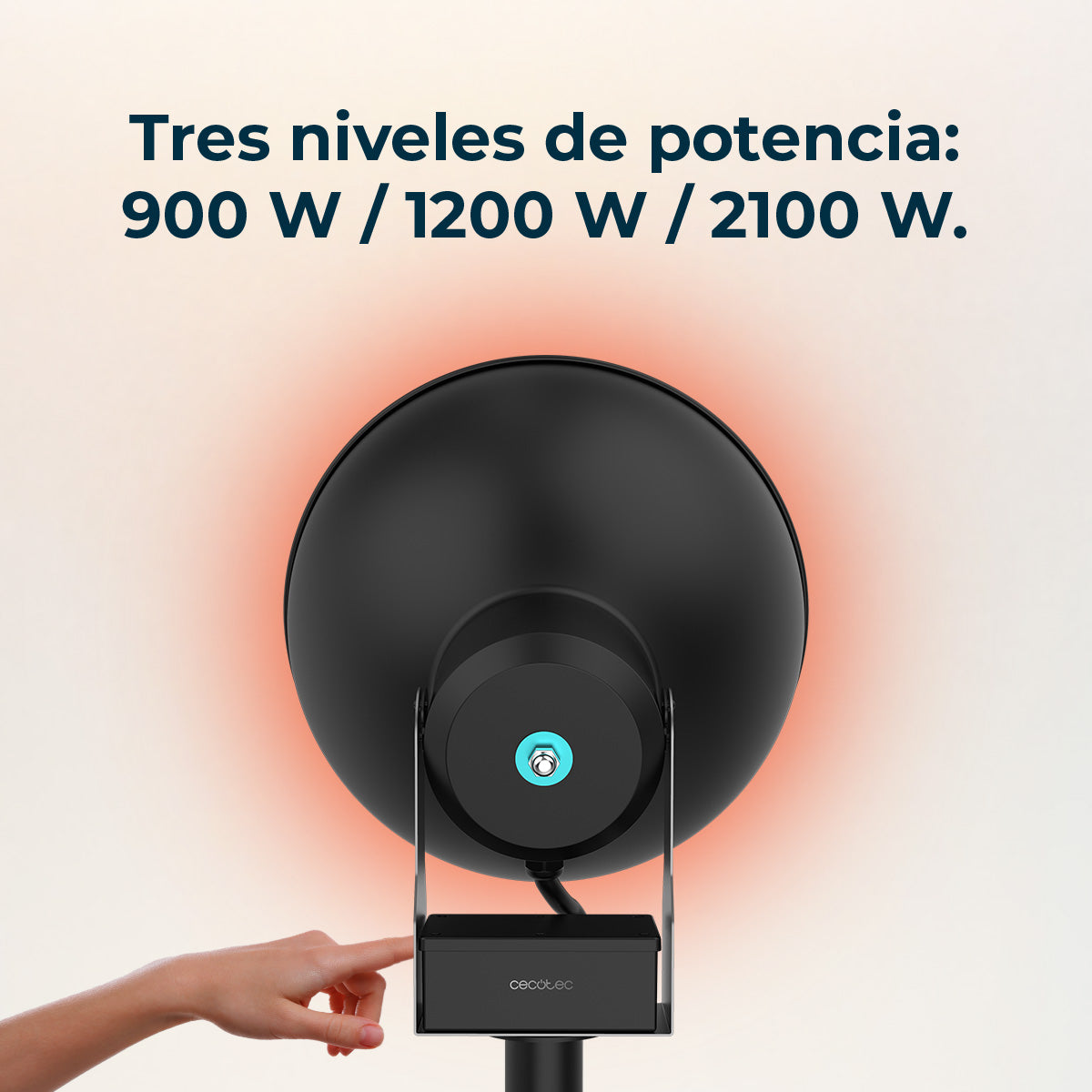 Cecotec Aquecedor Exterior ReadyWarm 2100W Infravermelhos de Carvão IP24 Resistência Instantânea