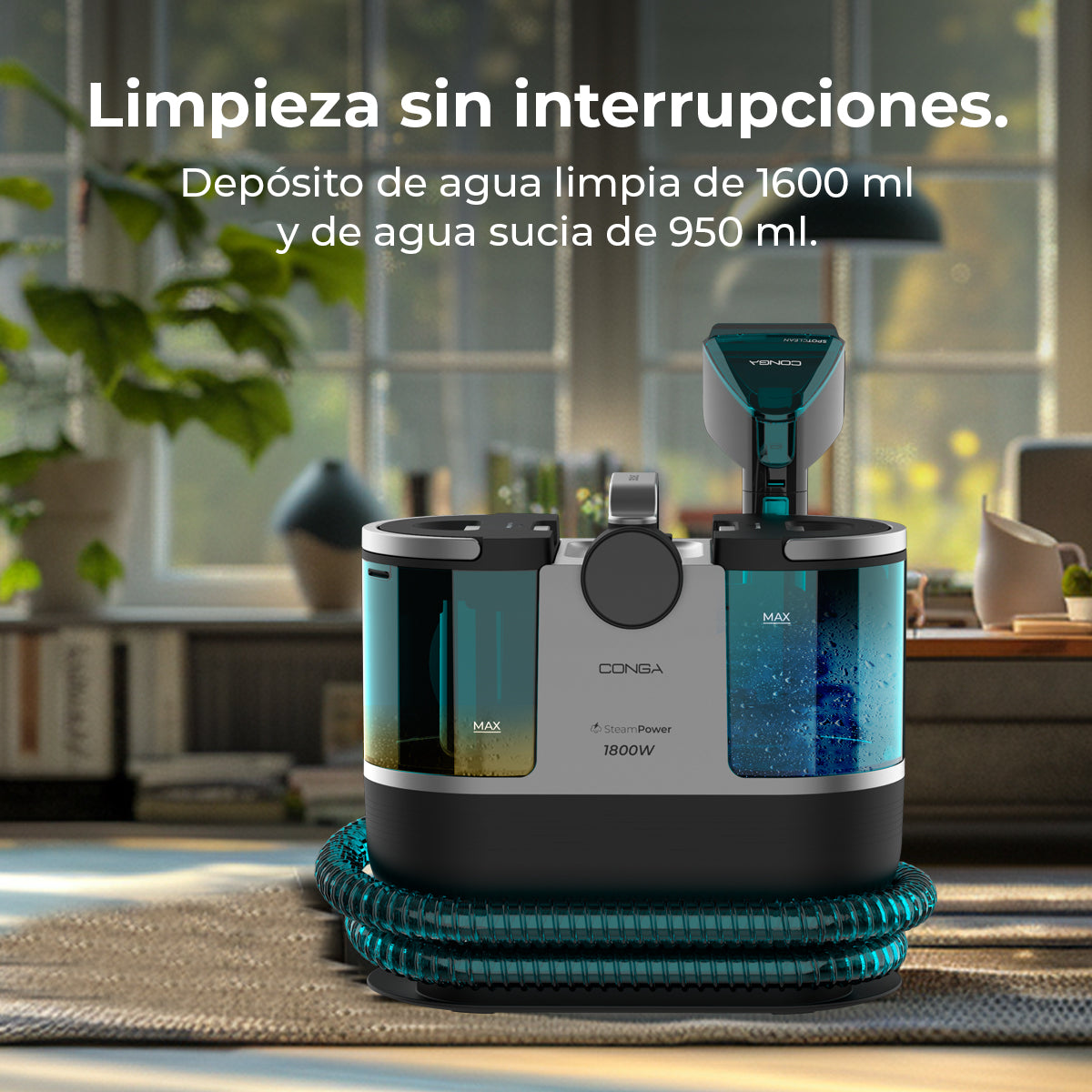 Cecotec Conga 7000 Carpet Spot Clean Steam Max Limpa Estofos 3 em 1 com Vapor Aquecido Rápido