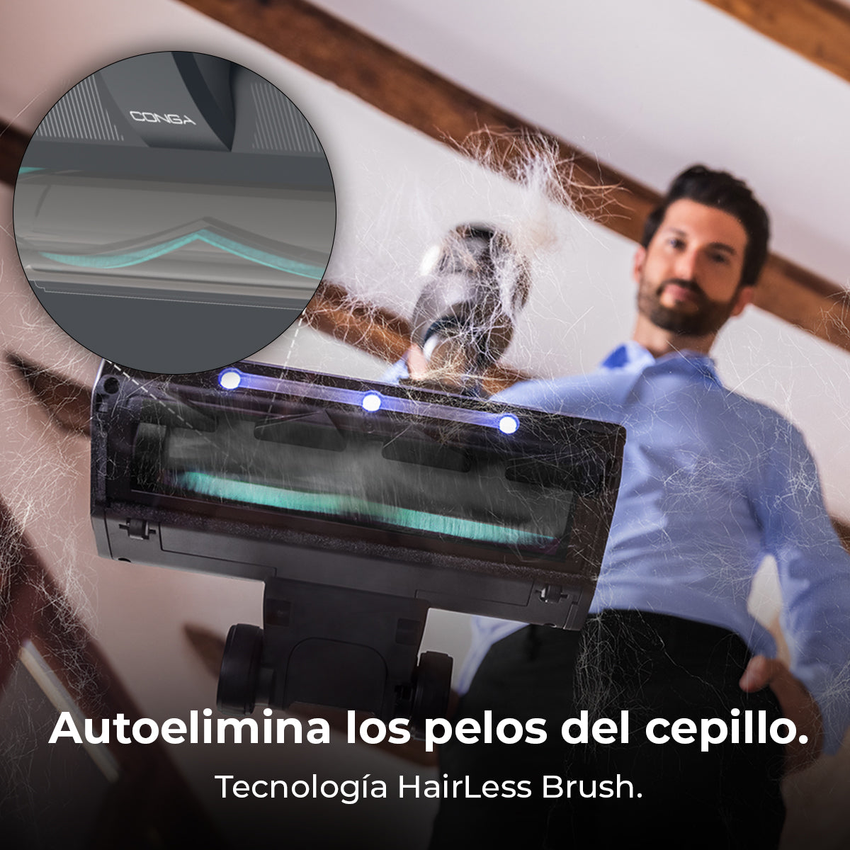 Cecotec Conga Rockstar 5500 Hurricane Pet Flex Aspirador 220 AW com Autovazio e Filtro Higiénico