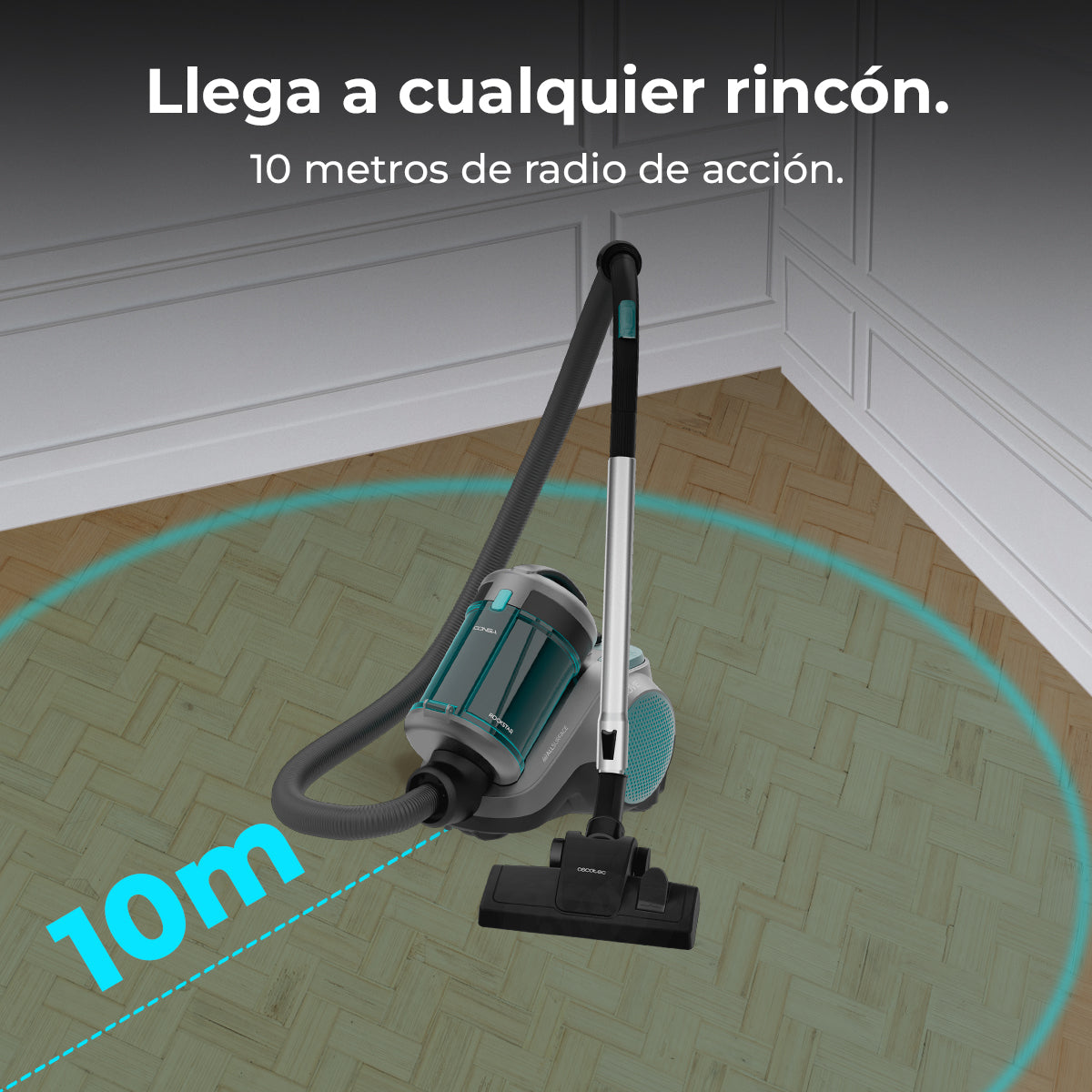 Cecotec Conga Rockstar Cyclonic Powerbag Aspirateur Traîneau 900 W Sans Sac Avec Sac Indicateur de Réservoir