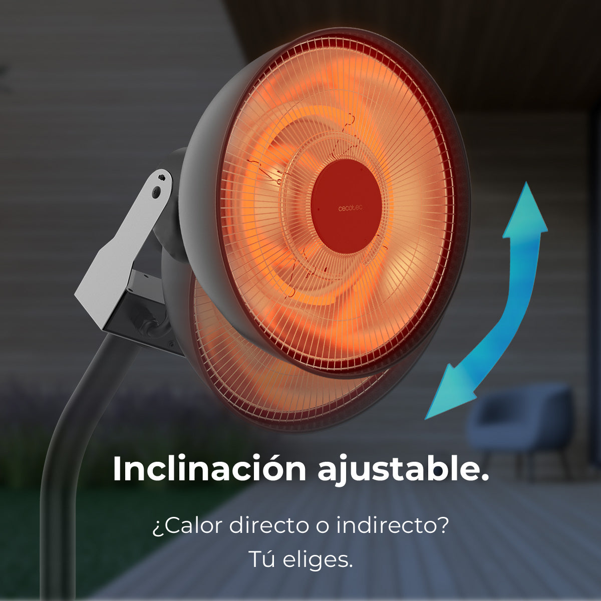 Cecotec Aquecedor Exterior ReadyWarm 2100W Infravermelhos de Carvão IP24 Resistência Instantânea