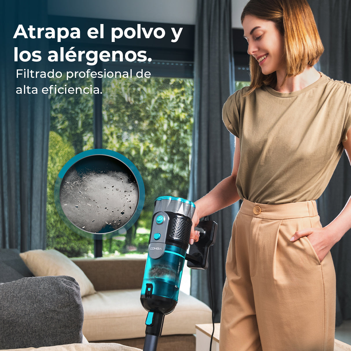 Cecotec Conga 700 PowerHead Aspirador 615 W UltraPower Tecnología De Succión Potente