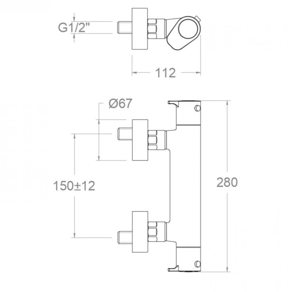 Ramon Soler - Thermostat-Duscharmatur Alexia ohne Duschset Chrom