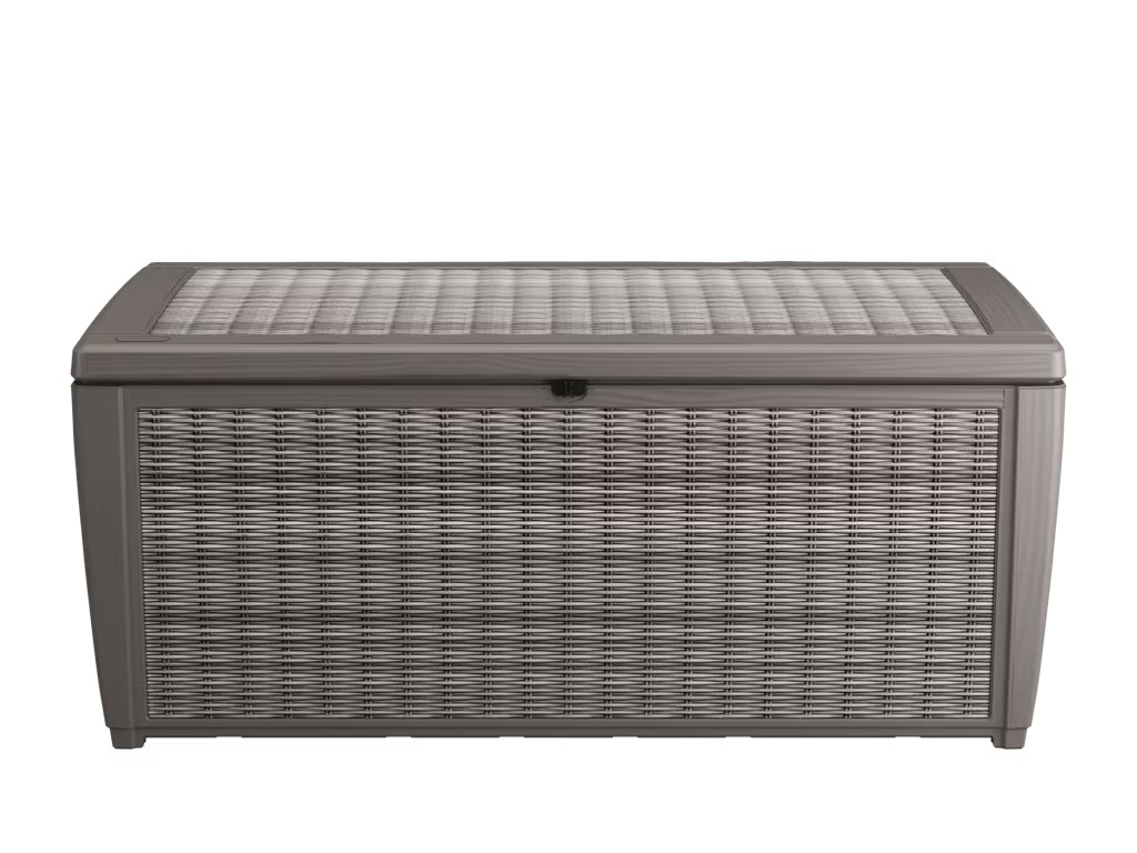 Keter - Baule da esterno in rattan Sumatra marrone whisky